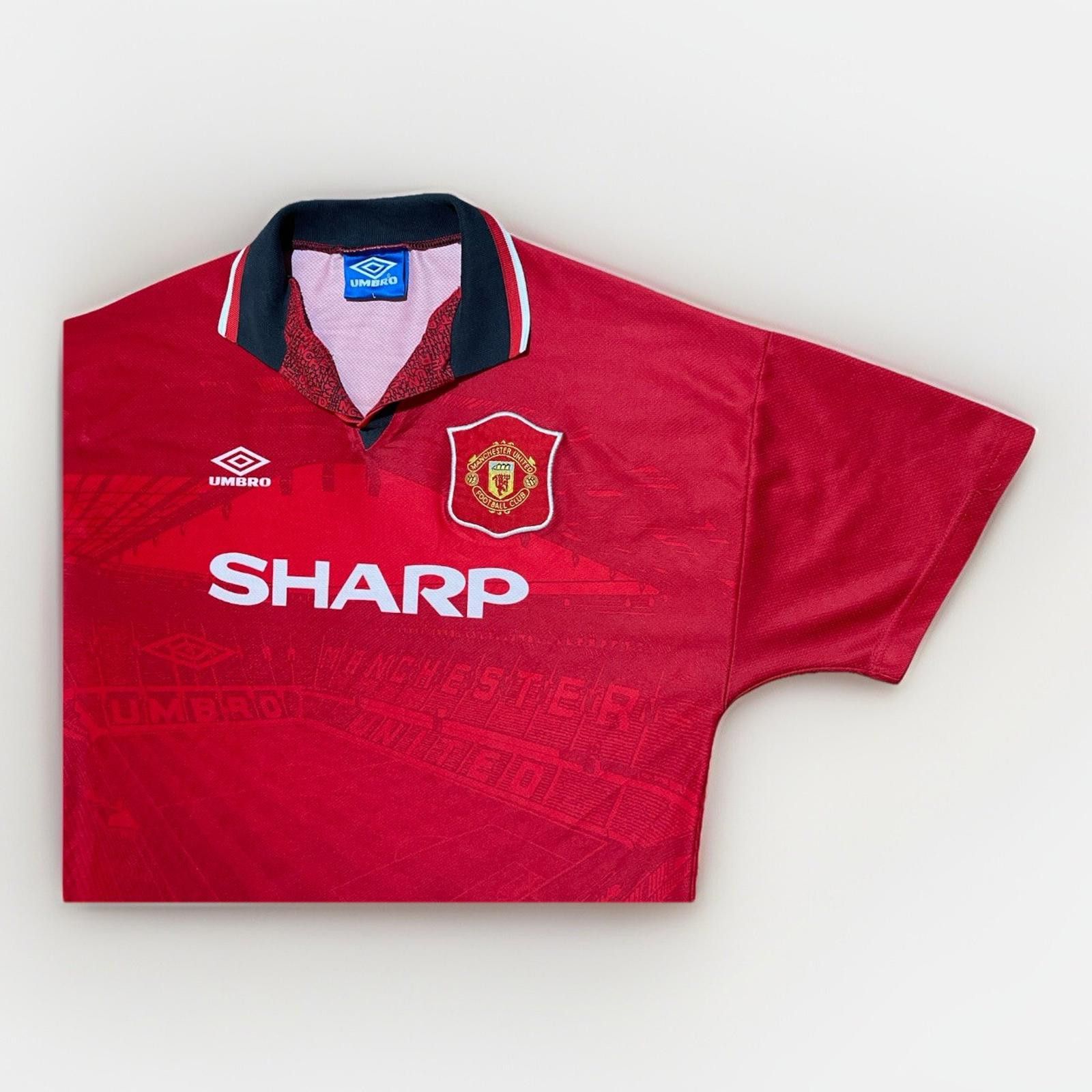 Umbro 1994-1996 Umbro Manchester United Home Soccer Jersey Large Size US L / EU 52-54 / 3 - 3 Thumbnail