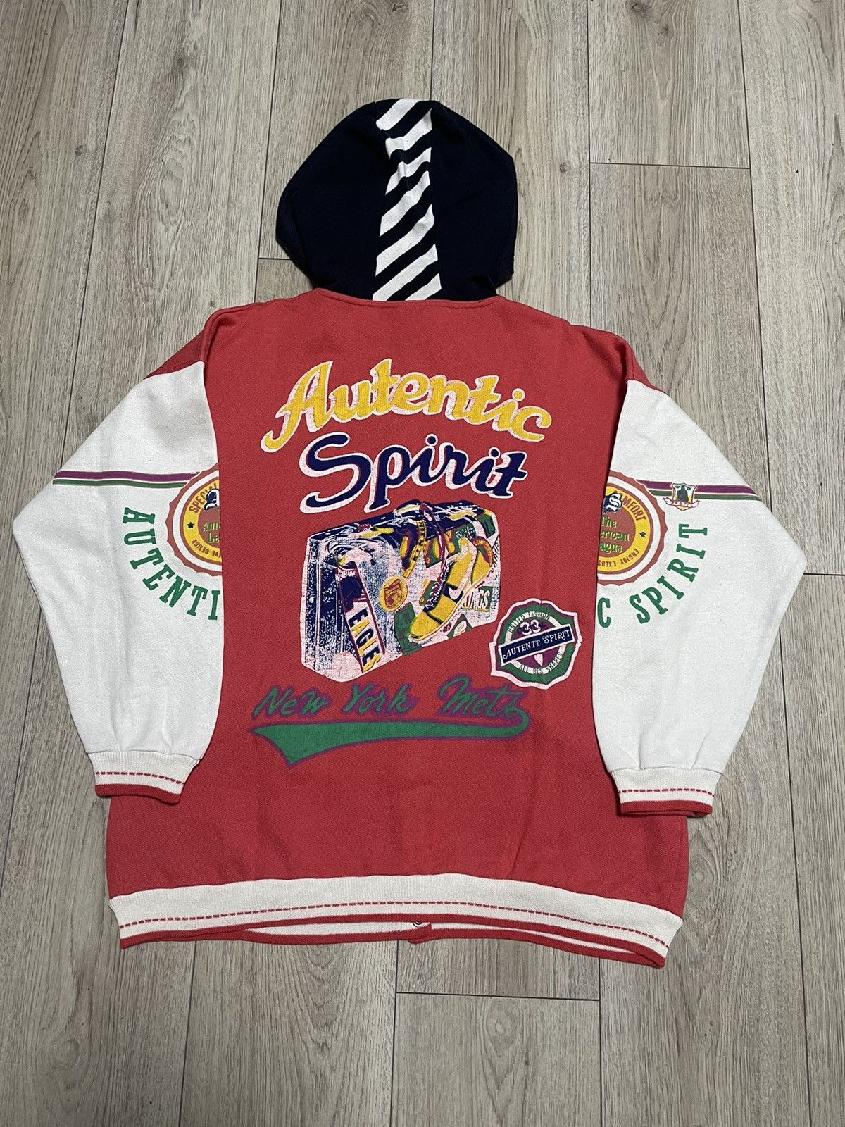 MLB × Vintage 80s New York Mets Button Hoodie Spirit American League Y2K Size US S / EU 44-46 / 1 - 1 Thumbnail