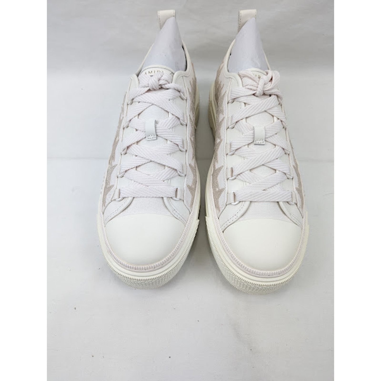 Amiri o1rshd1 Stars Court Low-Top Sneakers in Alabaster Size US 11 / EU 44 - 15 Thumbnail