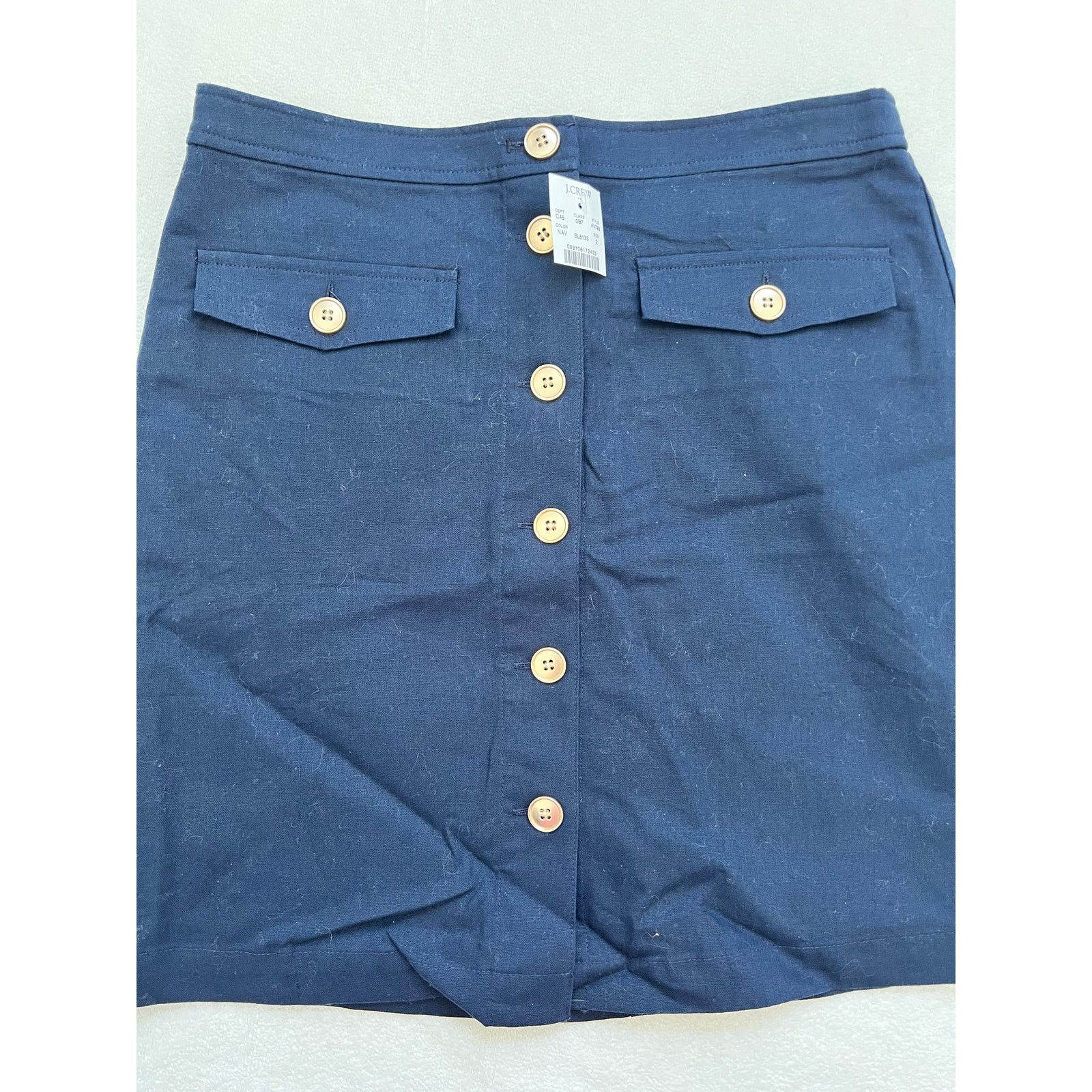 J.Crew J. Crew A-Line Linen Blend Mini Skirt NWT Size 2 Size 26" / US 2 / IT 38 - 2 Thumbnail
