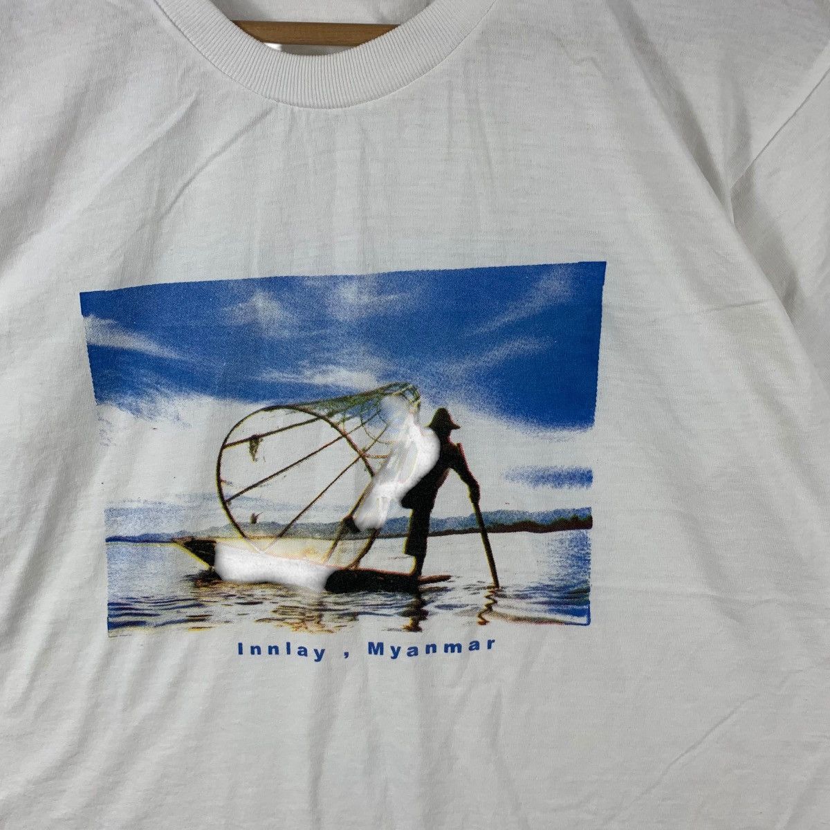 Vintage Vintage INNLAY MYANMAR FISHERMAN Aboriginal Tee Shirt Top Size L / US 10 / IT 46 - 4 Thumbnail