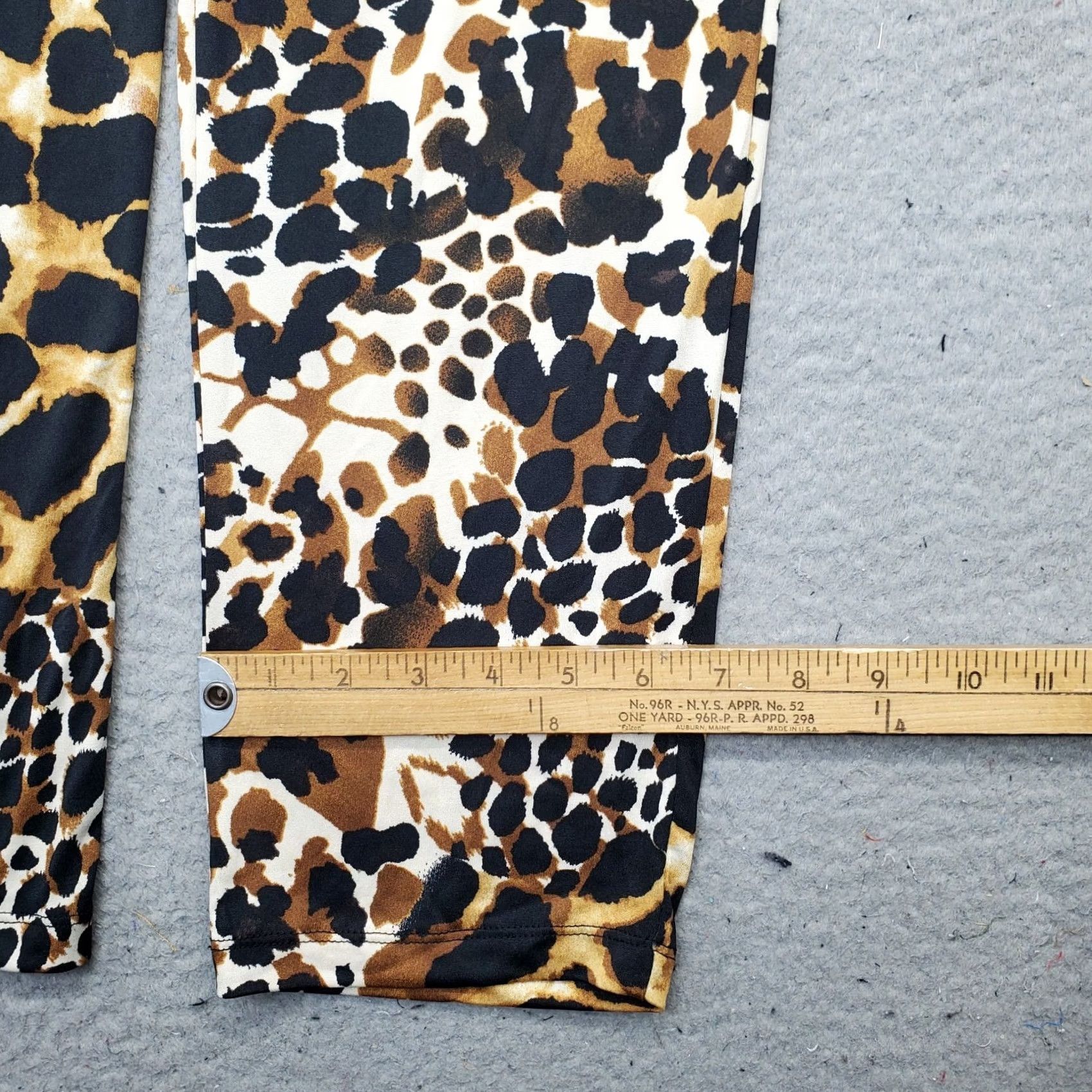 Vintage Bleeker & McDougal Pants Womens Petite Small Multi Leopard Print Stretch Pull On Size 28" / US 6 / IT 42 - 5 Thumbnail
