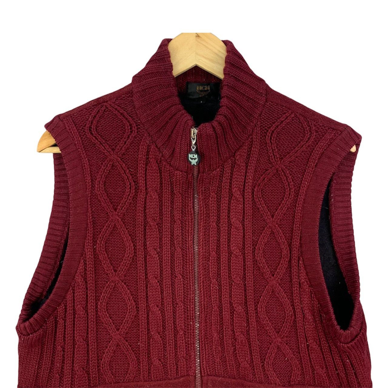 MCM Vintage MCM Half Knitted Zipper Vest Jacket Size US L / EU 52-54 / 3 - 3 Thumbnail