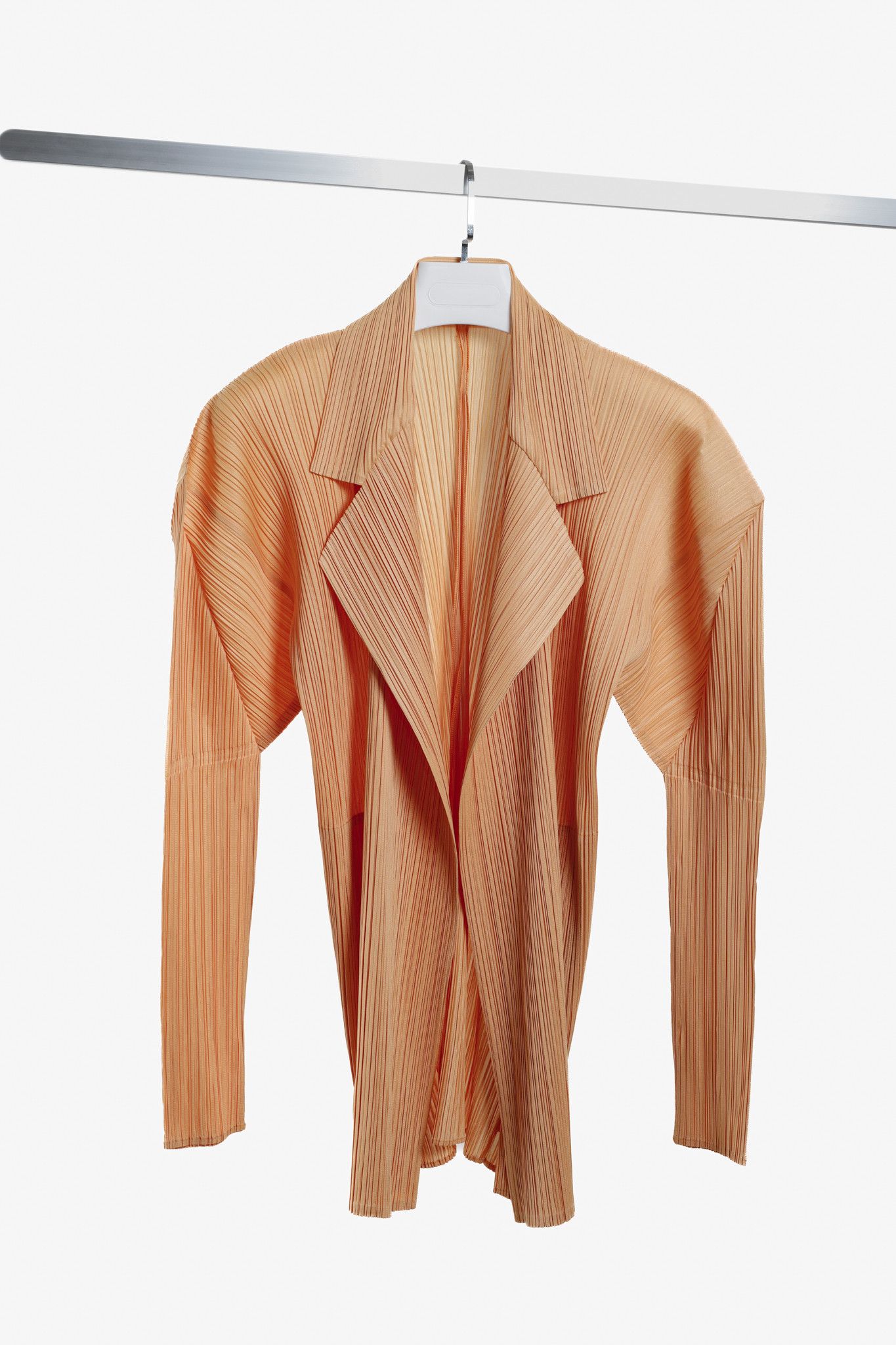 Issey Miyake Pleats Please Light Coral Orange Jacket