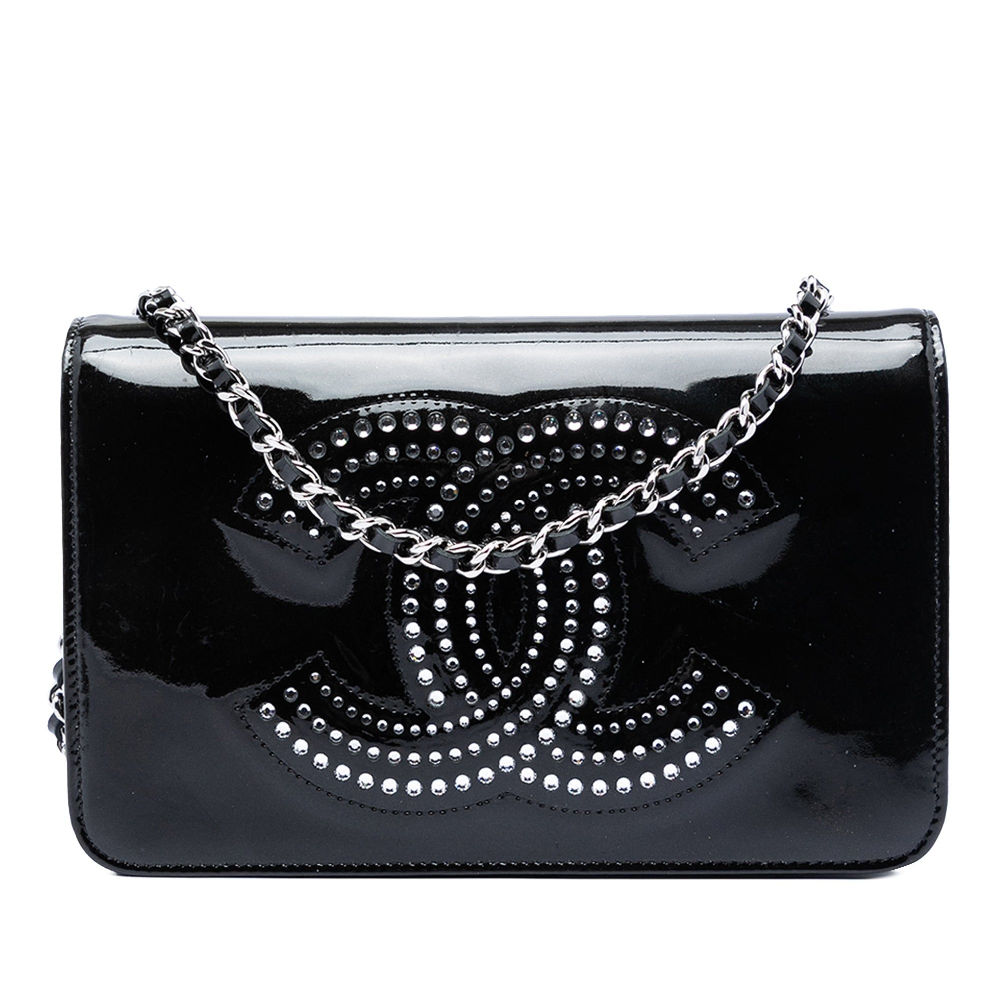 Chanel CC Patent Strass Embellished Wallet On Chain Size ONE SIZE - 1 Thumbnail