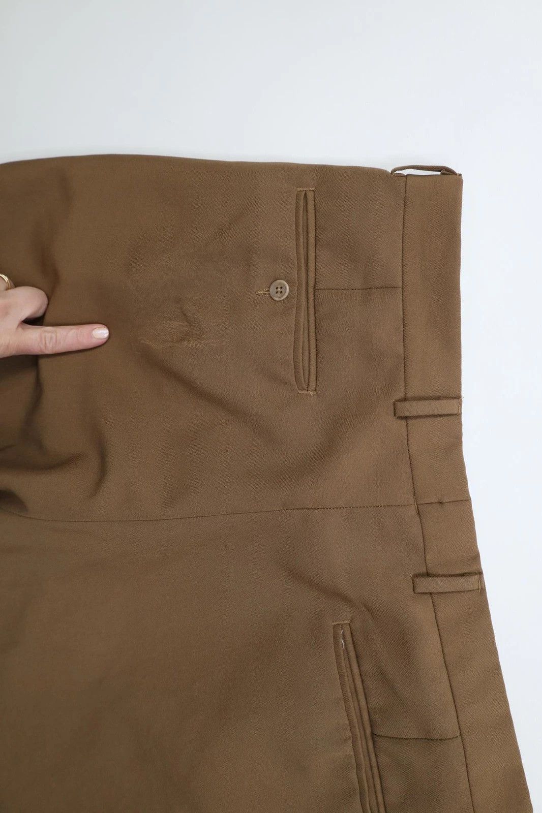 Vintage Vintage 90s Streetwear Knit Wide Leg Chino Pants Brown Size US 38 / EU 54 - 13 Thumbnail