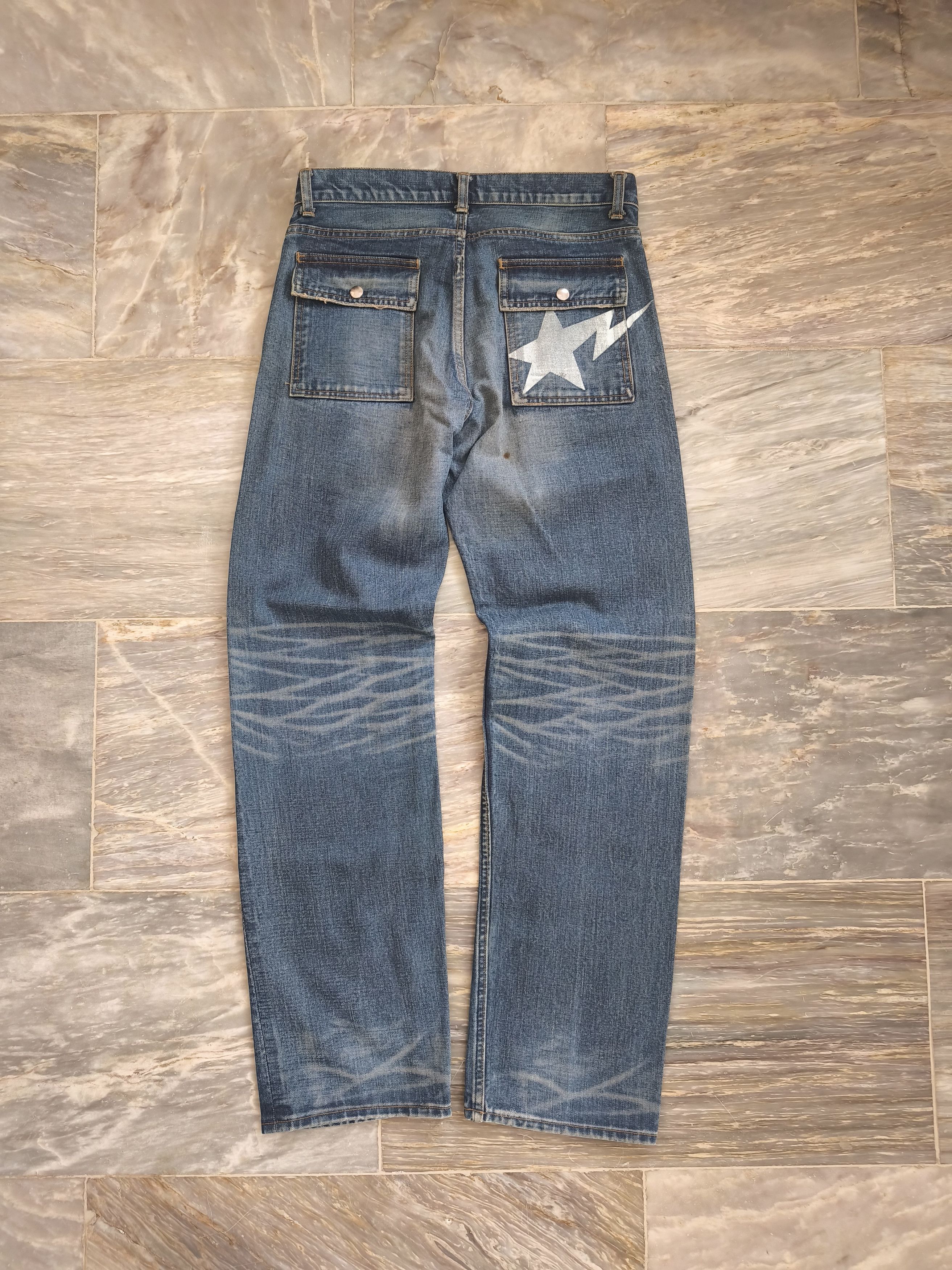 Bape OG Bapesta Denim Pants Selvedge Size US 32 / EU 48 - 7 Thumbnail