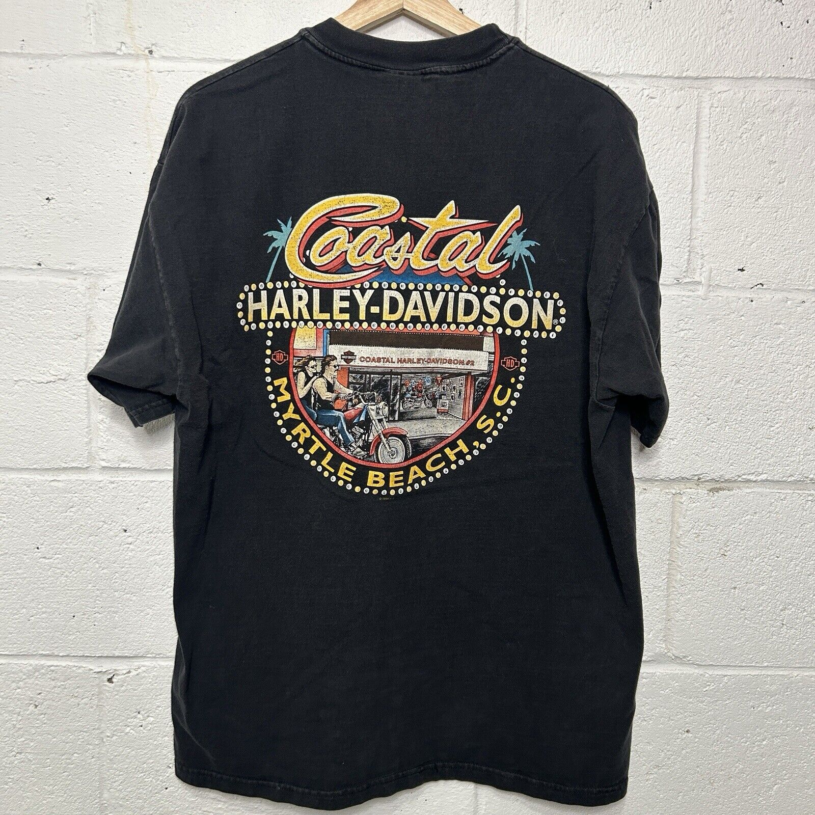 Harley Davidson Vintage 1997 Harley Davidson Eagle Pocket Tee Size US XL / EU 56 / 4 - 2 Thumbnail