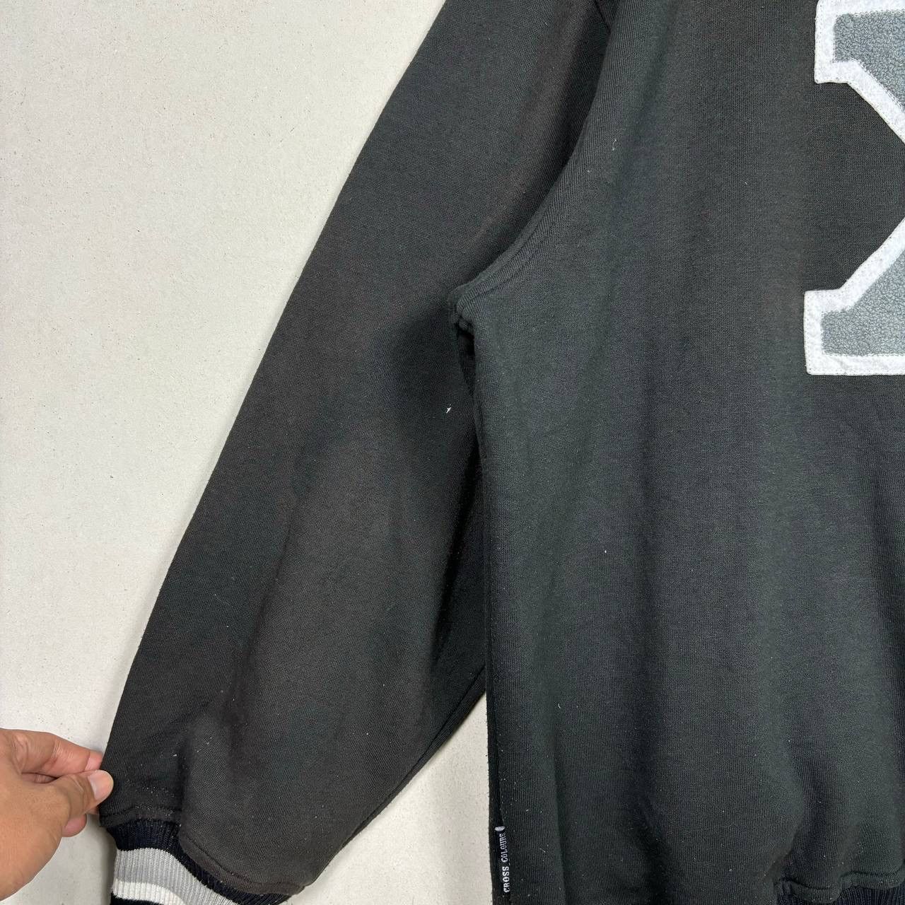 Vintage 90s Cross Colours Black Varsity Jacket