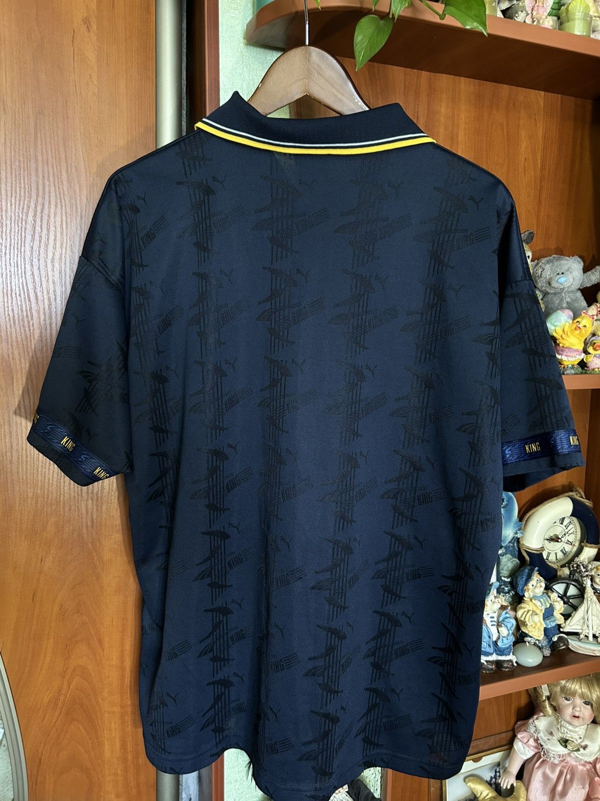 Puma Vintage Puma King Blokecore Navy Soccer Football Jersey tee Size US L / EU 52-54 / 3 - 3 Thumbnail