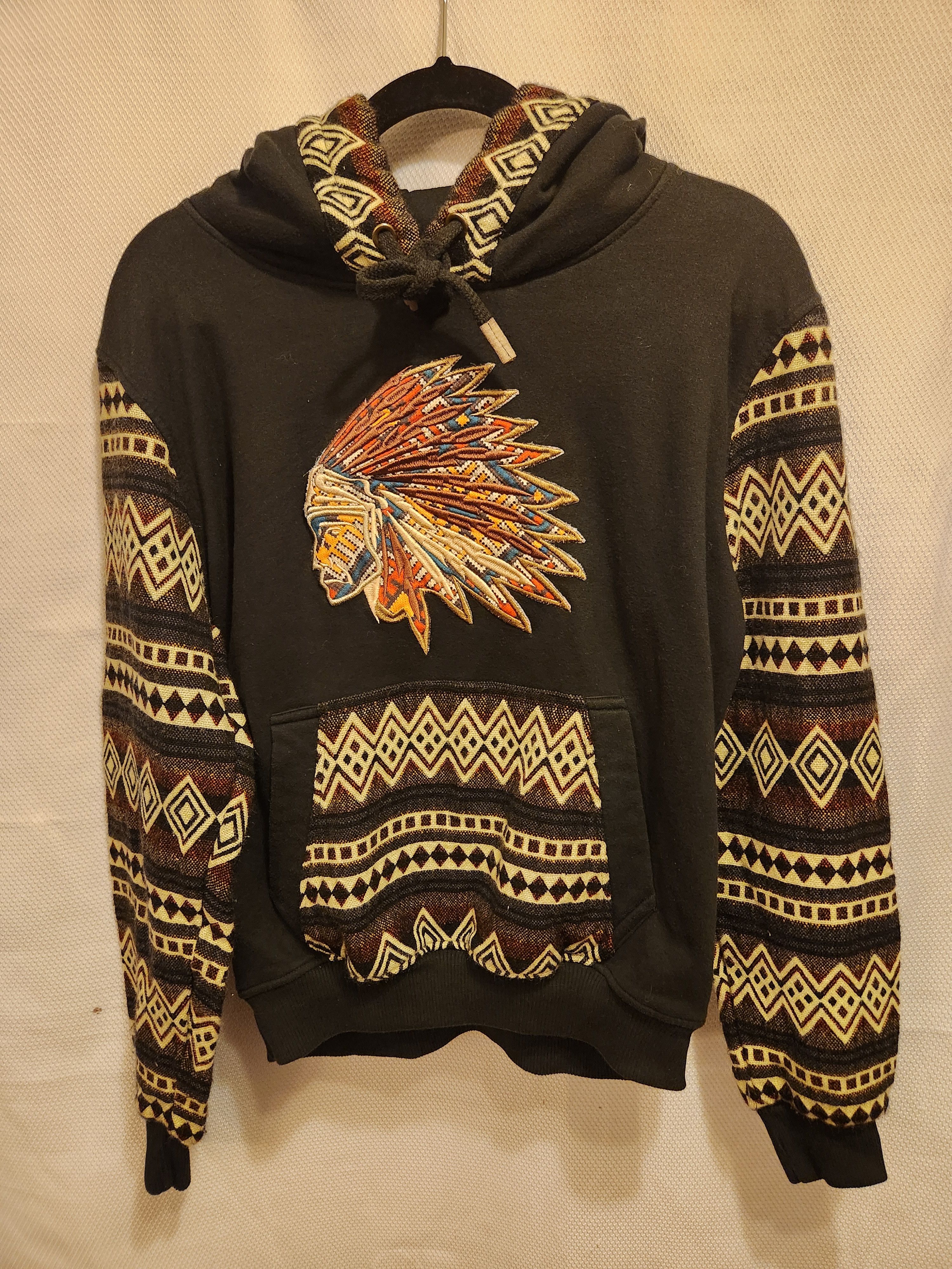 Other Vigor Penguche Aztec Wool/Cotton Blend Hooded Sweatshirt Size US S / EU 44-46 / 1 - 1 Thumbnail