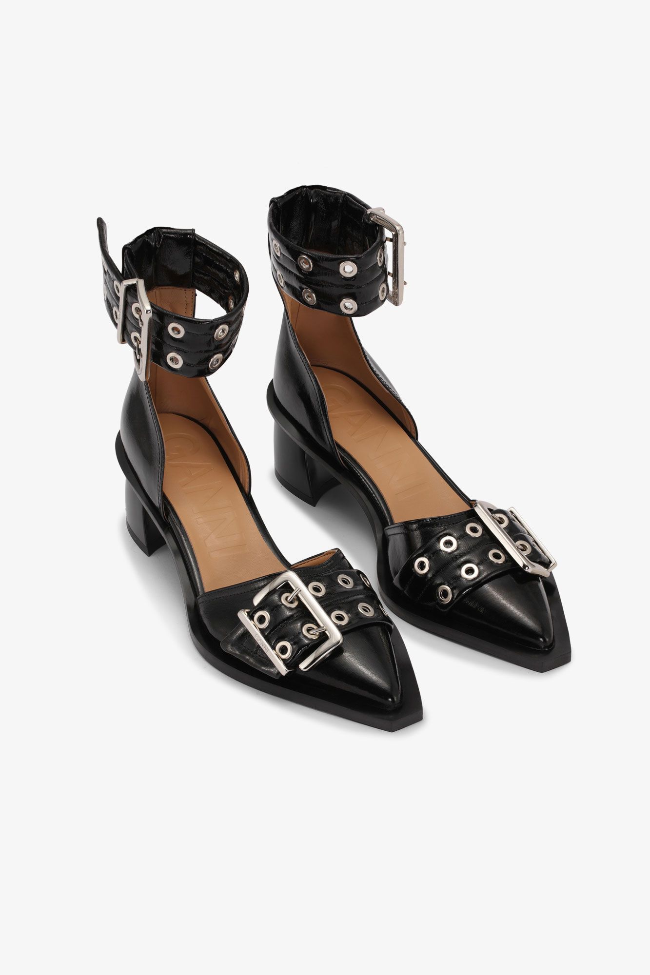 Ganni o1s22i1n0525 Strap Sandals in Black Size US 7 / IT 37 - 2 Thumbnail