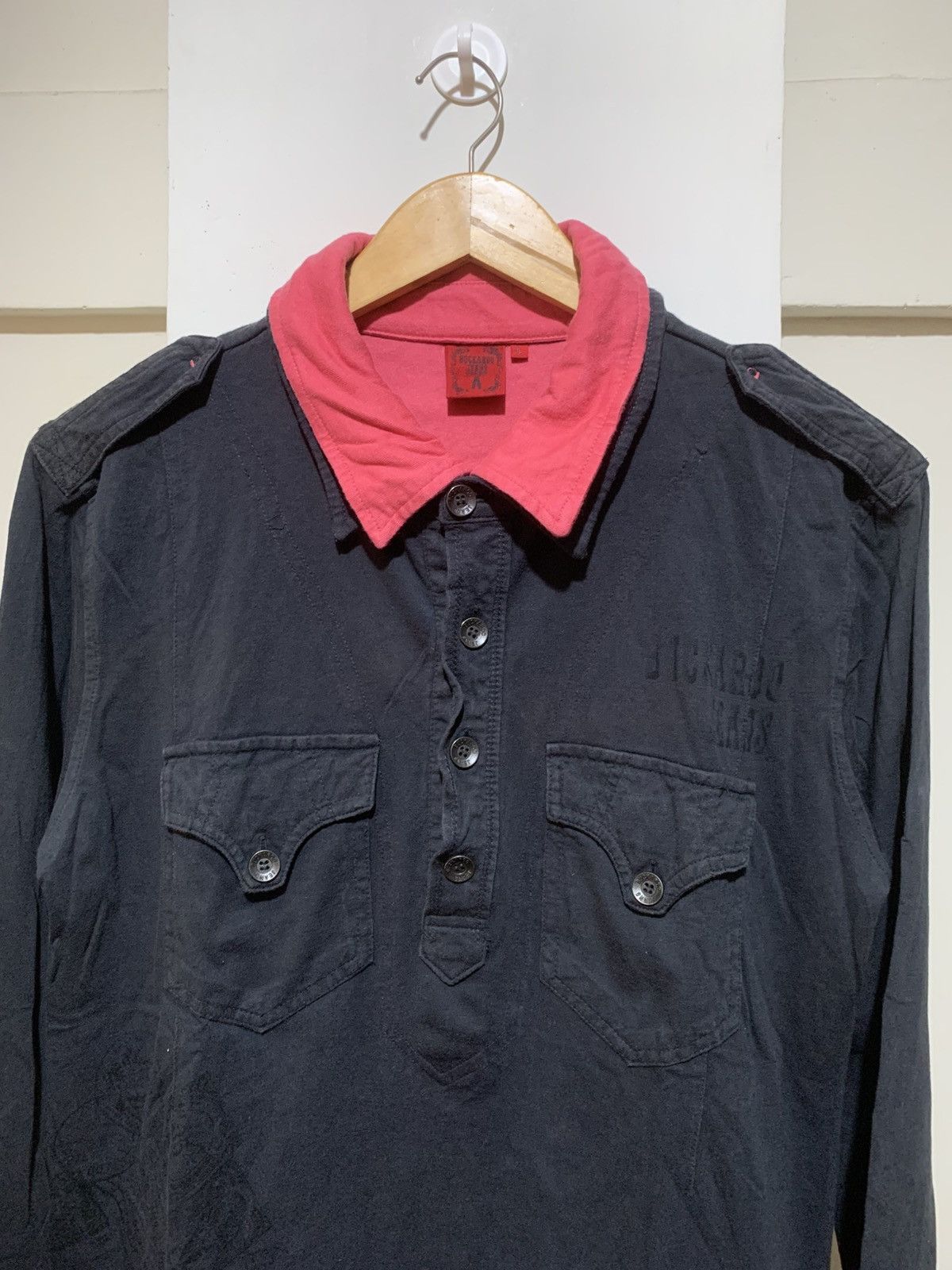 Raf Simons Japanese Double Layer Buckaroo Poem Longsleeve Shirt Tee Size US L / EU 52-54 / 3 - 9 Thumbnail