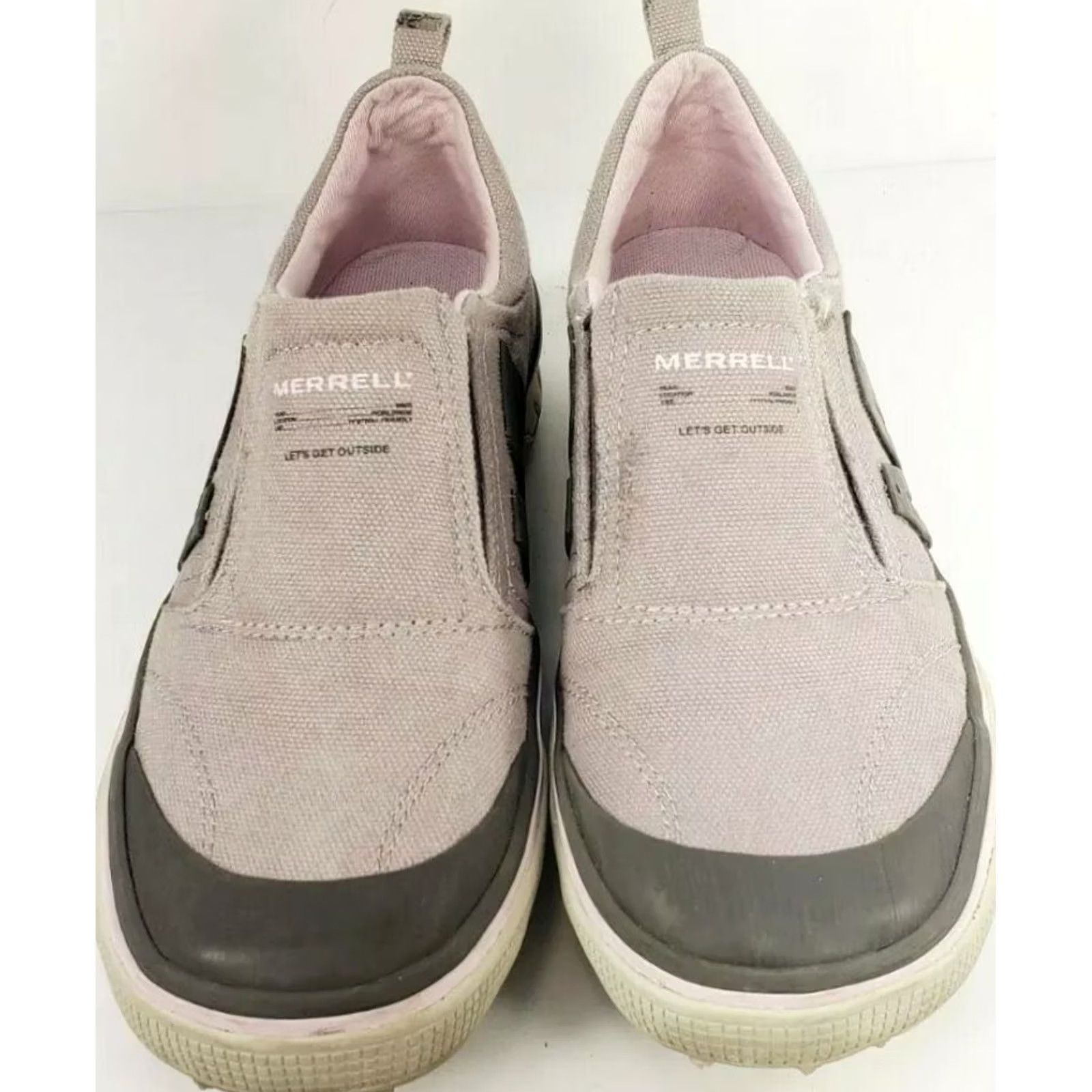 Merrell Merrell Opal Moc Gray Slip-on Sneaker Womens Size 7M Canvas Walking and Trail J75582 Size US 7 / IT 37 - 4 Thumbnail
