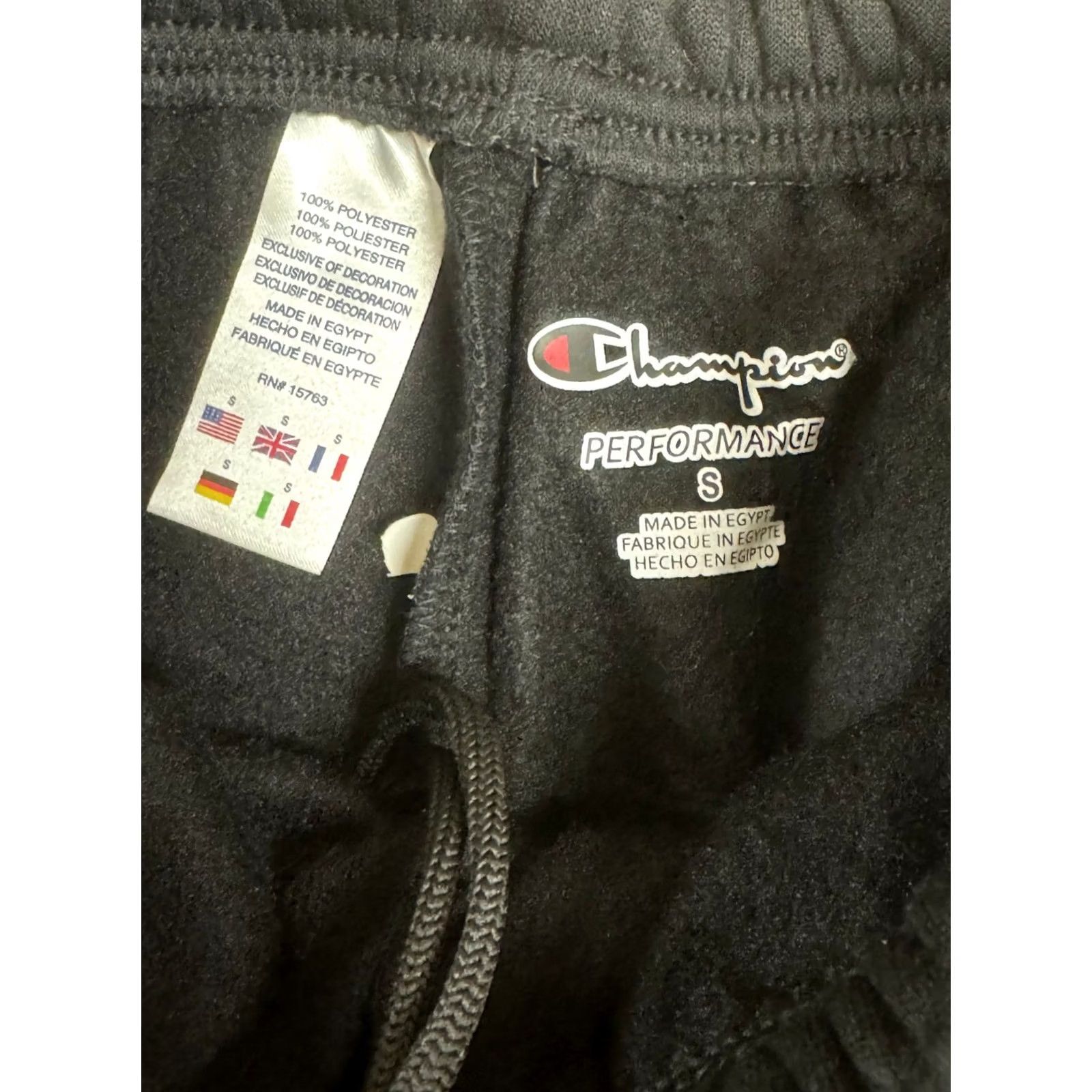 Champion Champion Men's Performance Sweatpants Embroidered Mini C,2- Pockets, Tagless Sweatpants Mens S Black Size US 29 - 2 Thumbnail