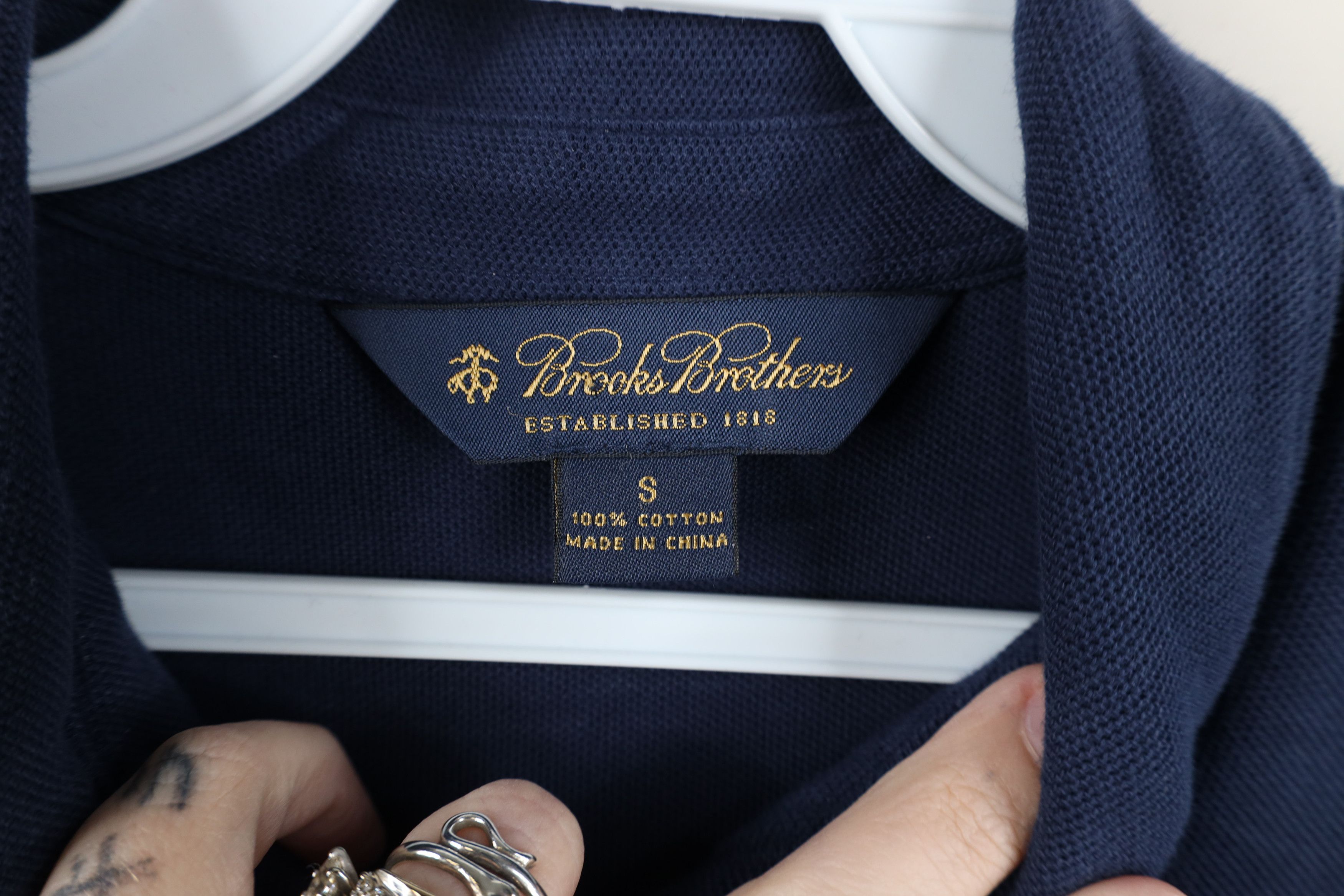 Brooks Brothers Vintage Brooks Brothers Patch Long Sleeve Rugby Polo Blue Size US S / EU 44-46 / 1 - 8 Thumbnail