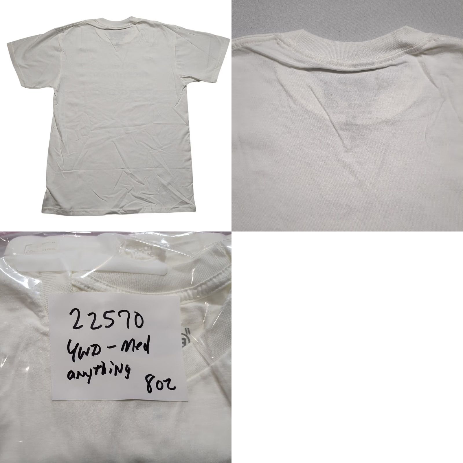 Vintage 4Worth Doing aNYthing White T-Shirt Men M Crew Neck Short Sleeve Graphic Print Logo Casual Streetwear Mens Size US M / EU 48-50 / 2 - 8 Thumbnail