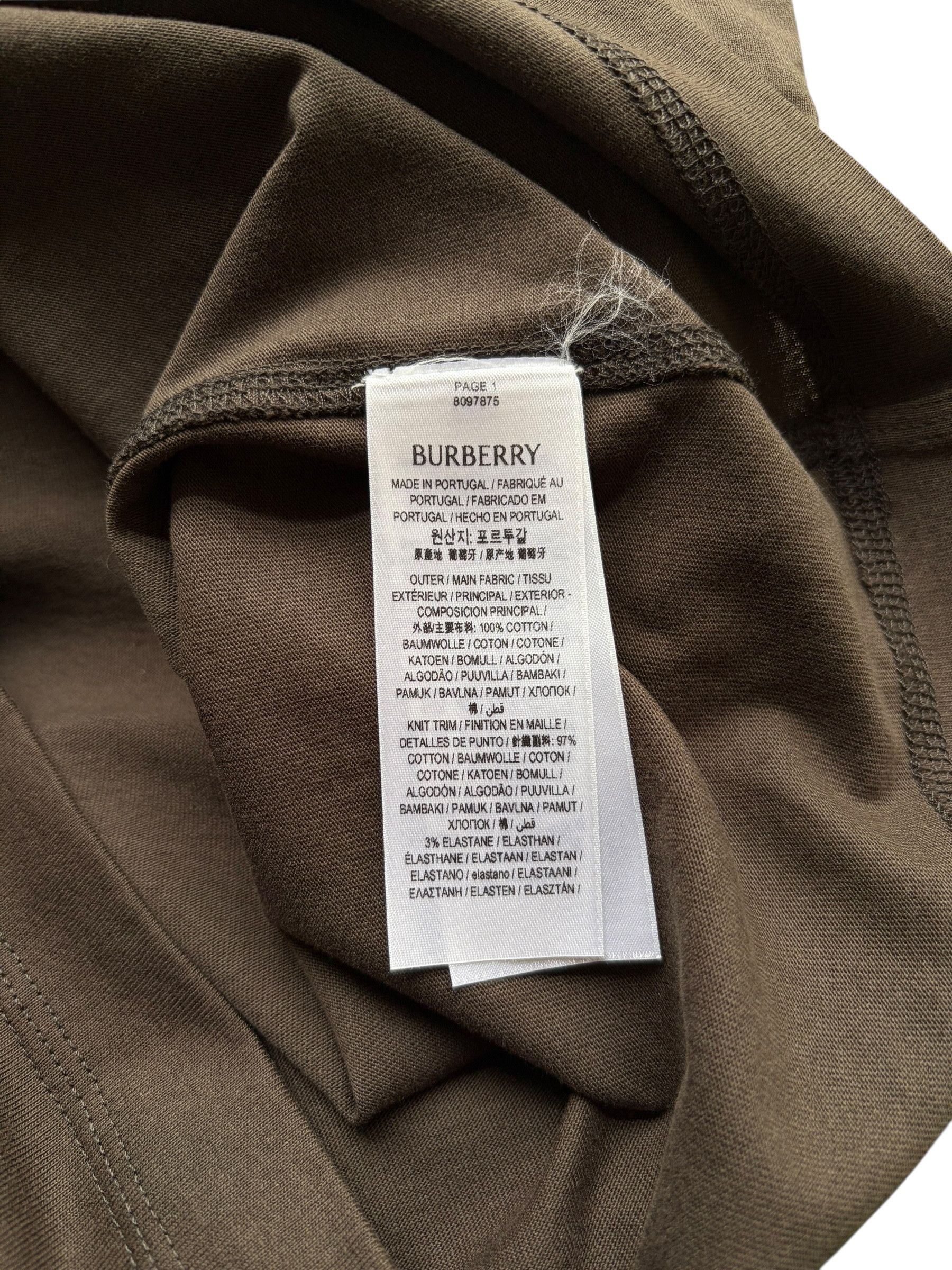 Burberry Burberry Brown Embroidered Logo T-Shirt NEW Size US L / EU 52-54 / 3 - 5 Thumbnail