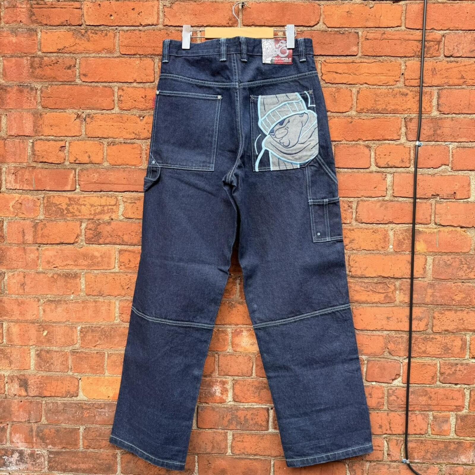 Southpole Vintage Southpole jeans embroidered 00s 32x34 south pole Size US 32 / EU 48 - 4 Thumbnail