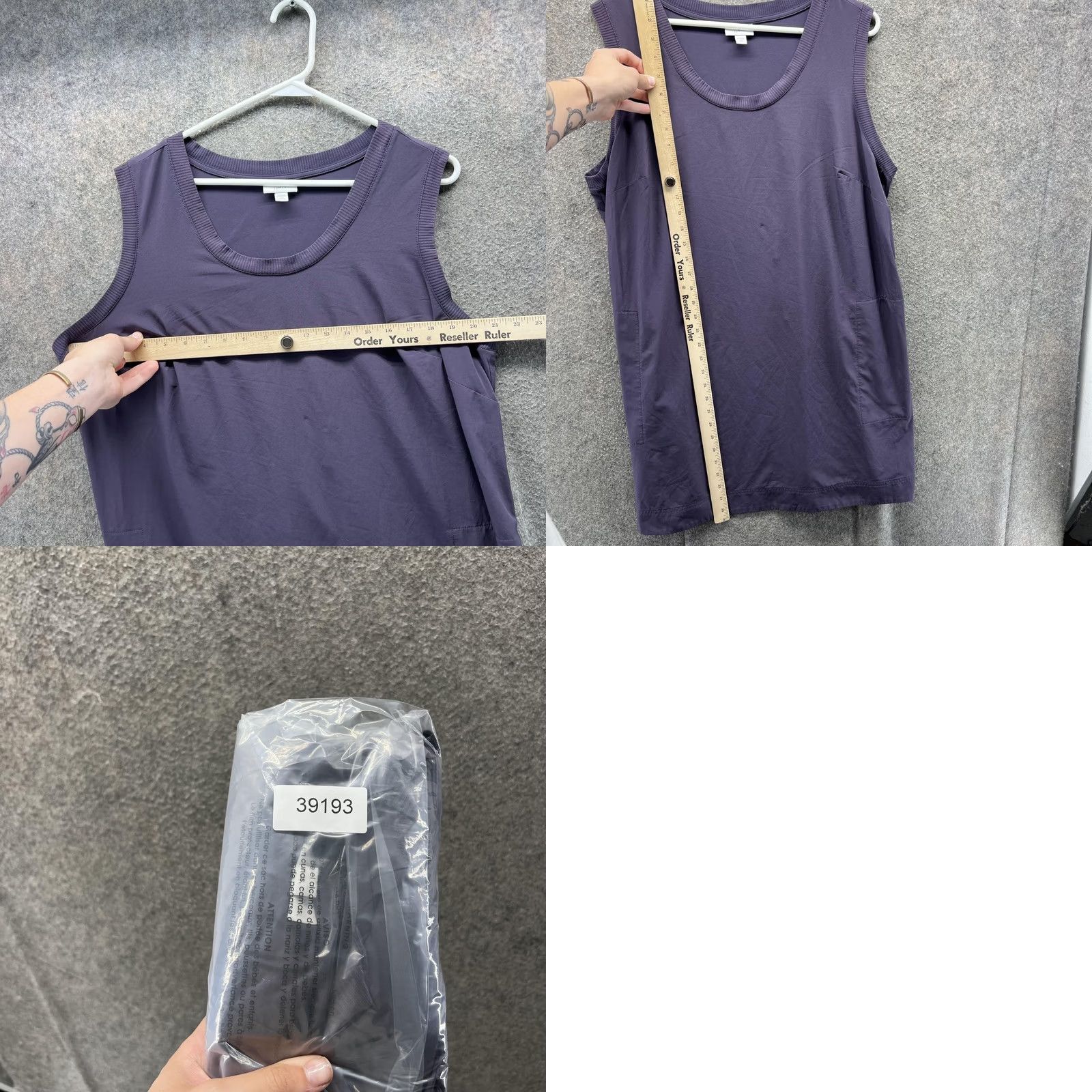 J. Jill J. Jill Tank Top Womens Petite XL Purple Scoop Neck Pocket Tunic Sleeveless Knit Shirt Size XL / US 12-14 / IT 48-50 - 8 Thumbnail
