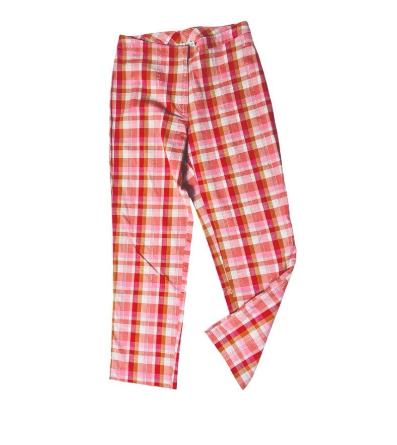 Other VTG Rampage Pink Gingham Plaid Checkered Trousers – Size 3 Size 26" / US 2 / IT 38 - 1 Thumbnail