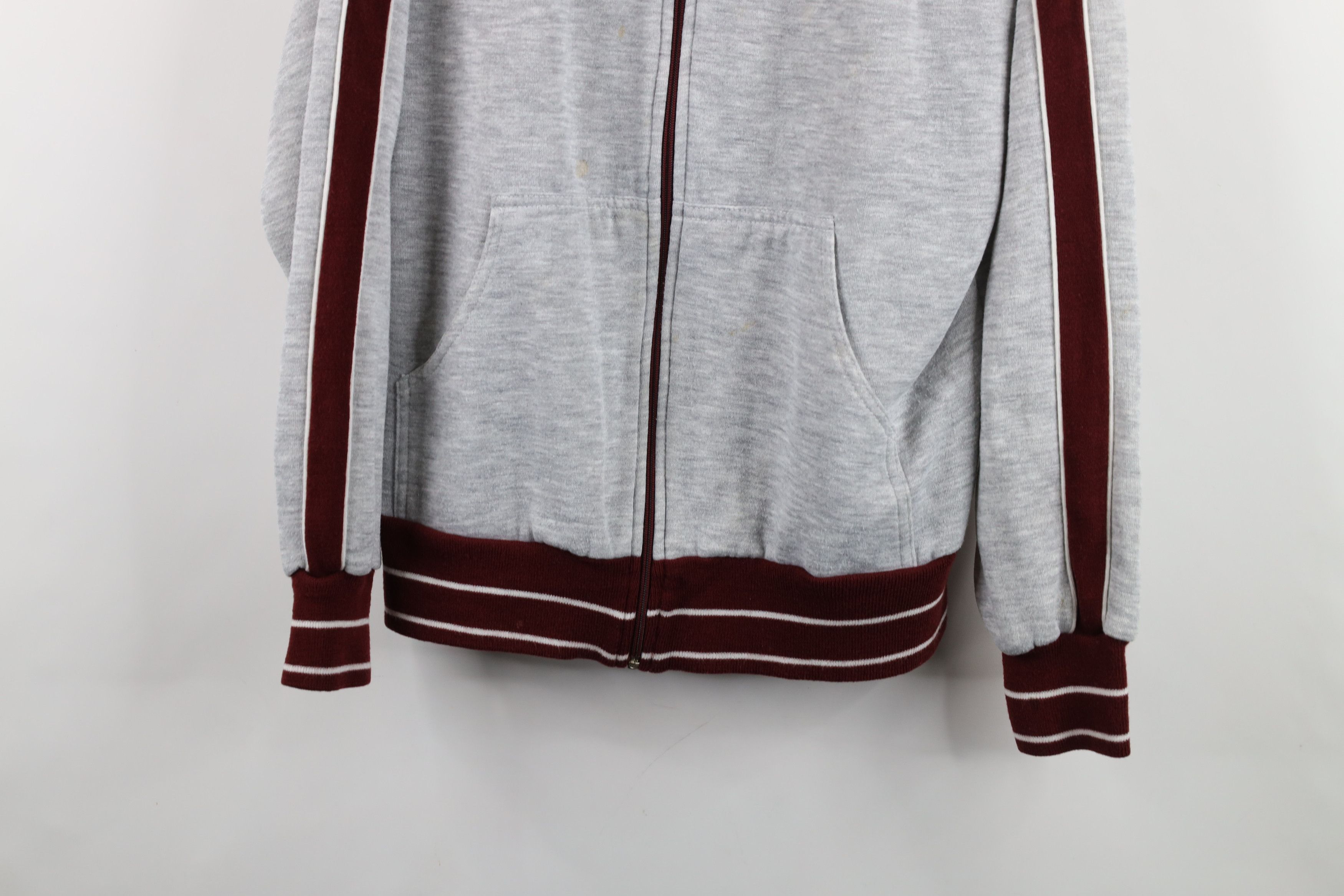 Vintage Vintage 70s Streetwear Triblend Full Zip Hoodie Sweatshirt Size US L / EU 52-54 / 3 - 3 Thumbnail