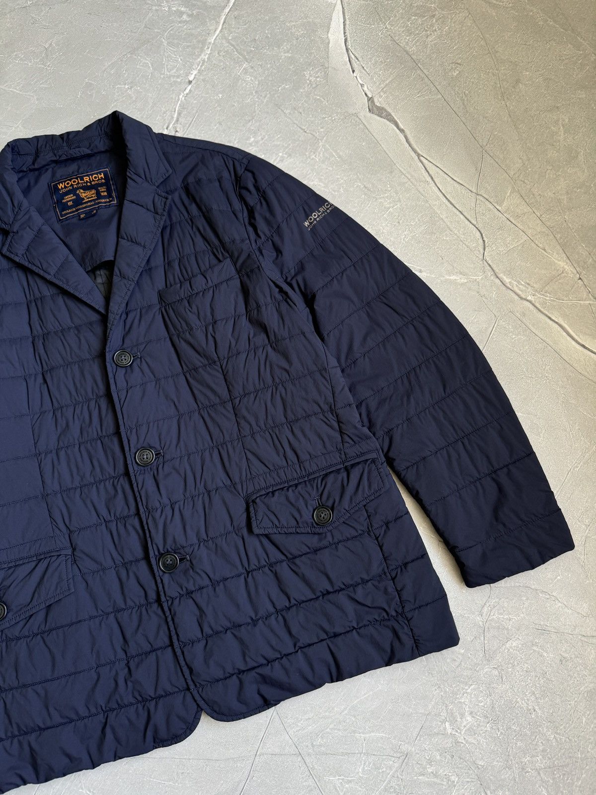 Woolrich Woolen Mills Woolrich Light Quilted Jacket Midi Coat Navy Size US XL / EU 56 / 4 - 10 Thumbnail