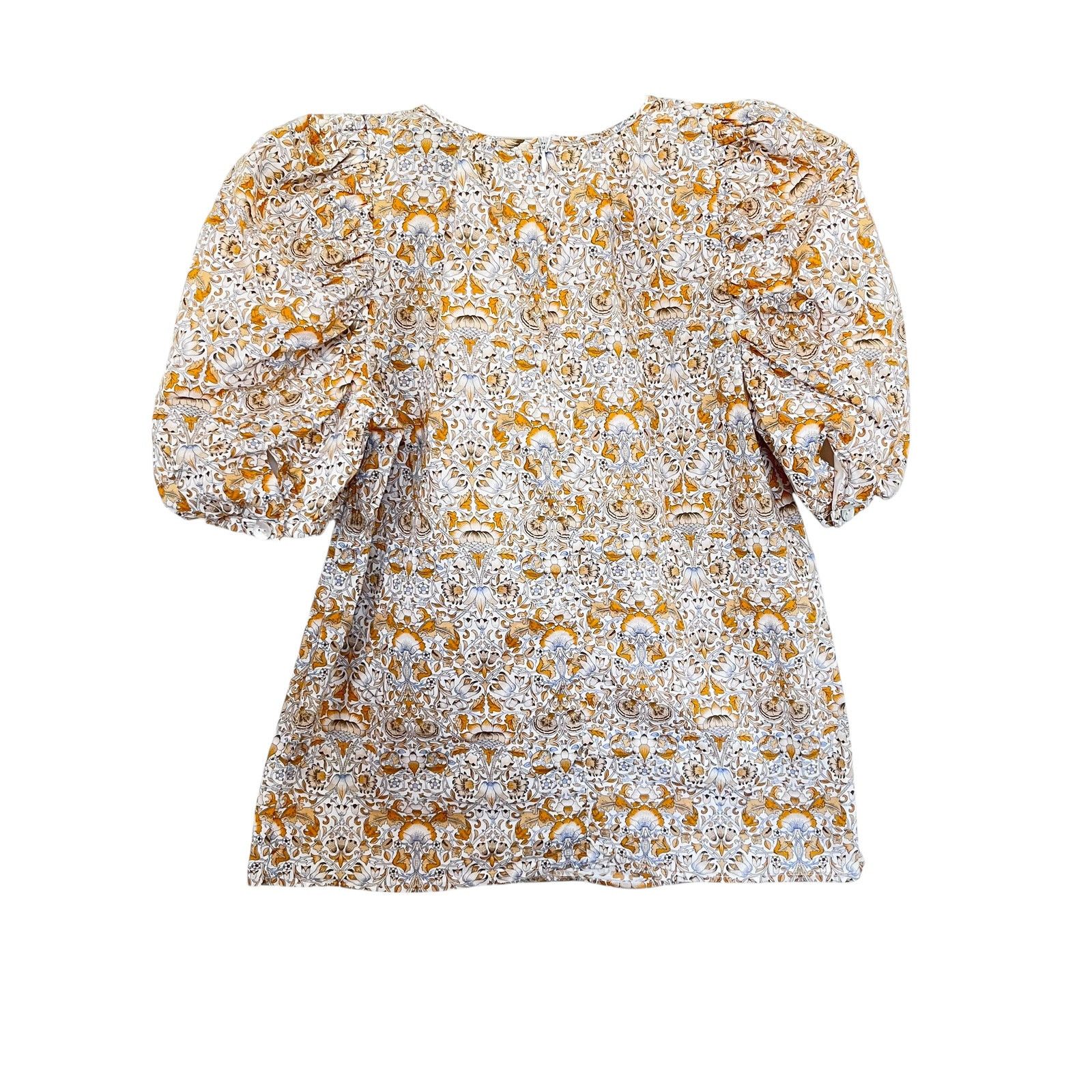 HERSKIND Birgitte Herskind Floral Print Short Puff Sleeve Blouse Size XS / US 0-2 / IT 36-38 - 4 Thumbnail