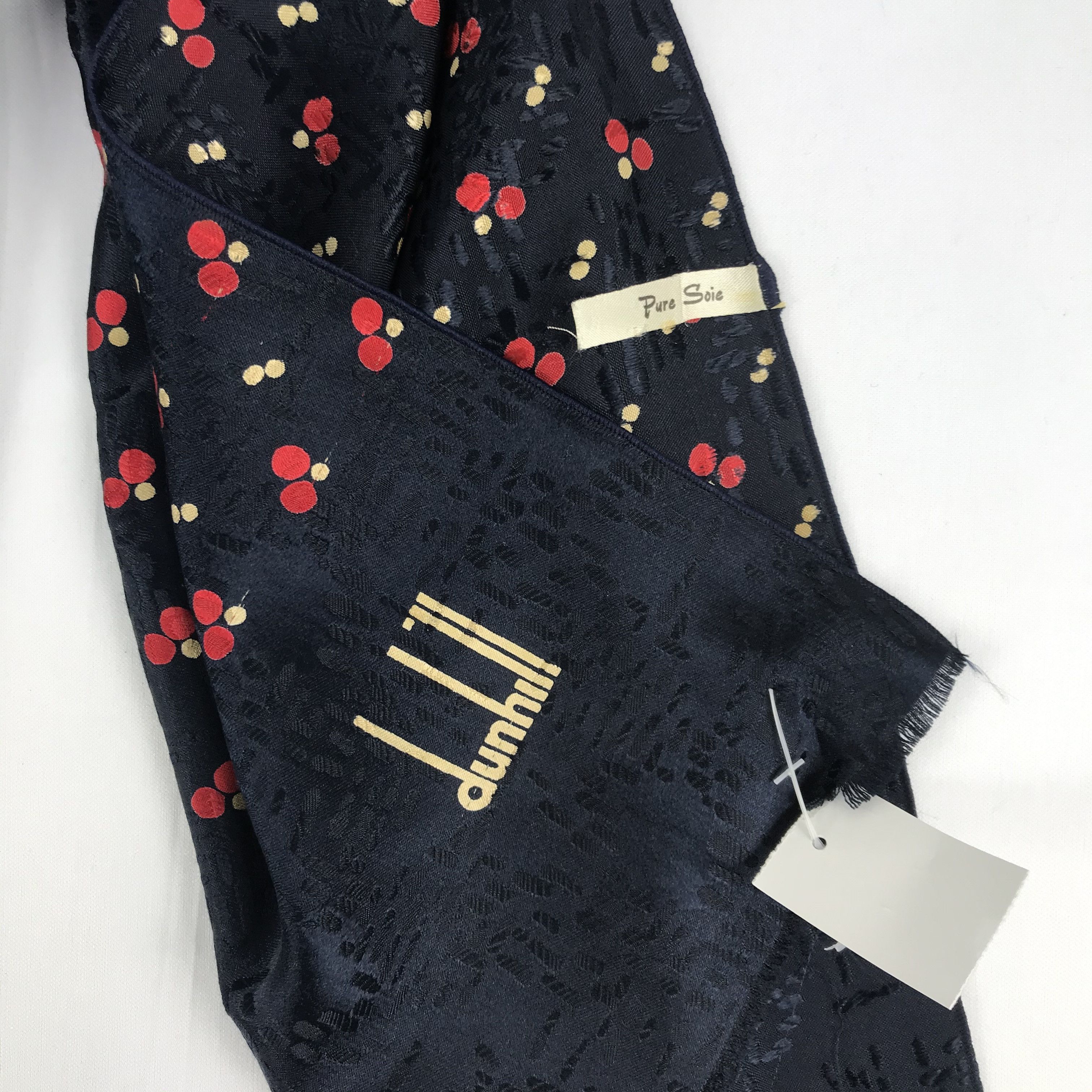 Alfred Dunhill Vintage Alfred Dunhill Scarf Silk Muffler Wool Scarves Size ONE SIZE - 4 Thumbnail