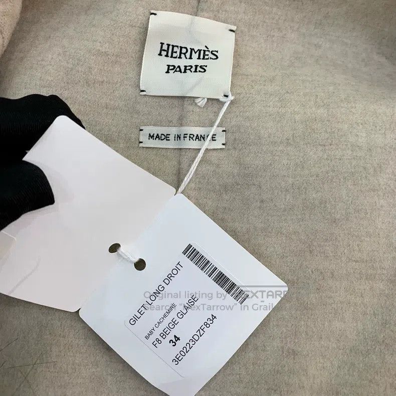 Hermes Hermes Solid Color Crewneck Single-Breasted Tweed Vest Lig Size XXS / US 00 / IT 34 - 3 Thumbnail