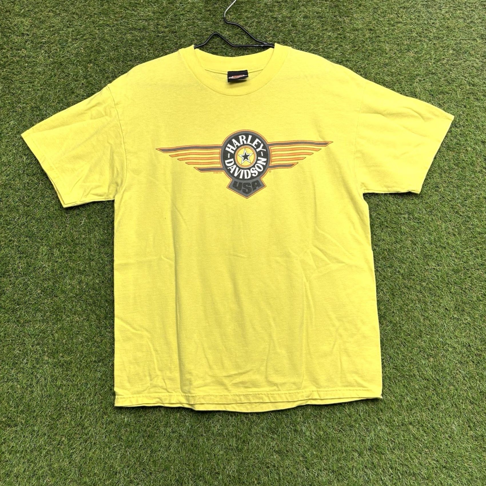 Harley Davidson Harley-Davidson Hacienda Aztec Shirt Mens L Yellow 90s Aztec Graphic Vintage Harley-Davidson T-Shirt Mens Large Yellow 2000s Scottsdale AZ Size US L / EU 52-54 / 3 - 2 Thumbnail