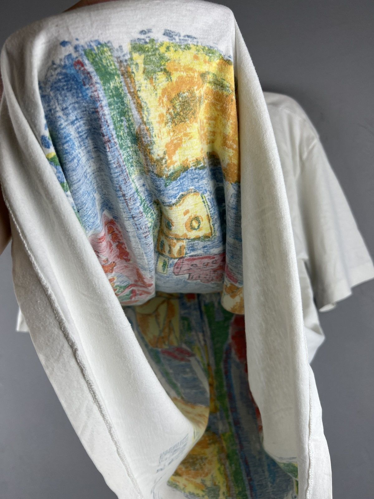 Vintage Vintage 80s Cream Tea London Art Single Stitch Columbus Size US L / EU 52-54 / 3 - 12 Thumbnail