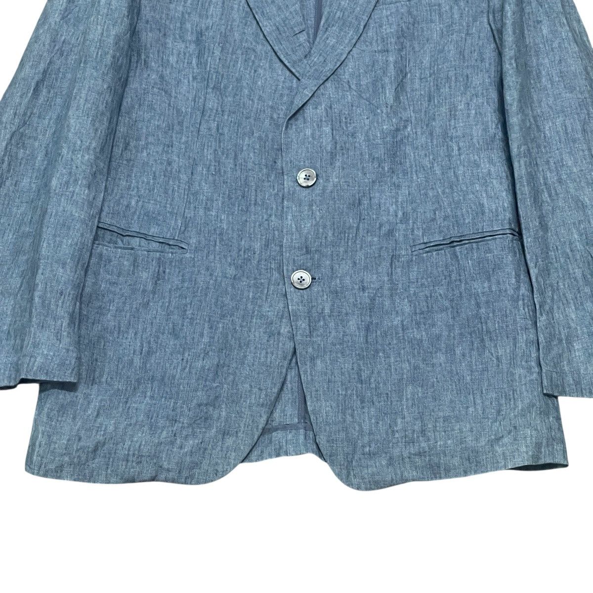 Emporio Armani Vintage Emporio Armani Linen Blazer Jacket — Made in Italy Size 46R - 9 Thumbnail