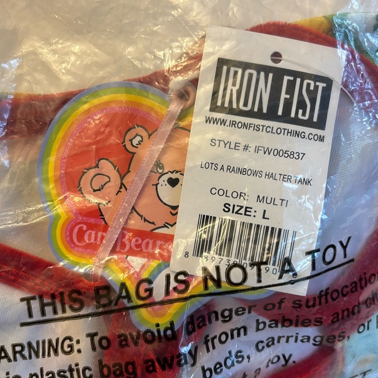 Iron Fist Iron Fist Care Bears Lots A Rainbows Velvet Halter Tank Crop Size L / US 10 / IT 46 - 5 Thumbnail