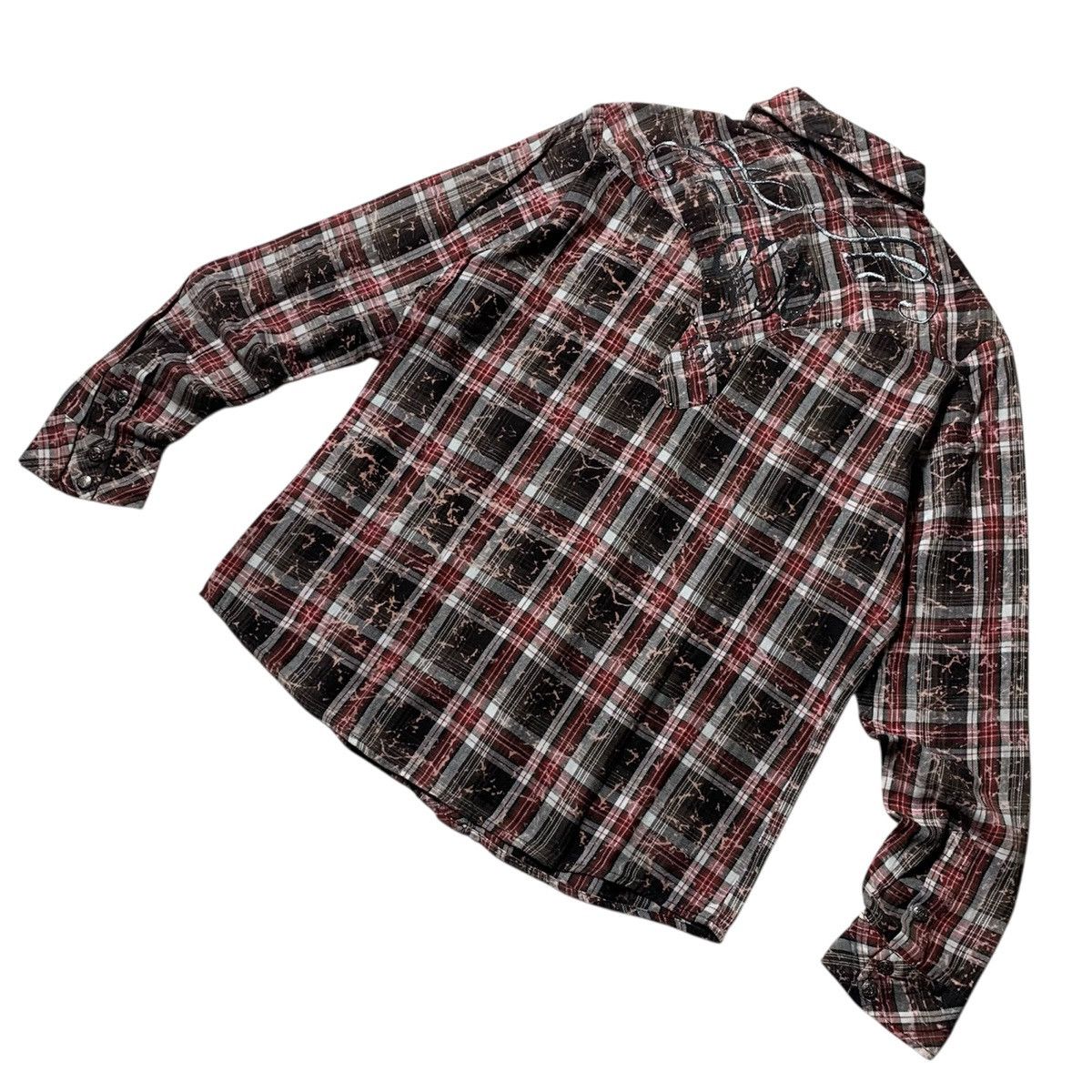 In The Attic × Japanese Brand × Vintage In The Attic Embroidery Shirt Punk Gothic Cowboys Style Size US L / EU 52-54 / 3 - 13 Thumbnail