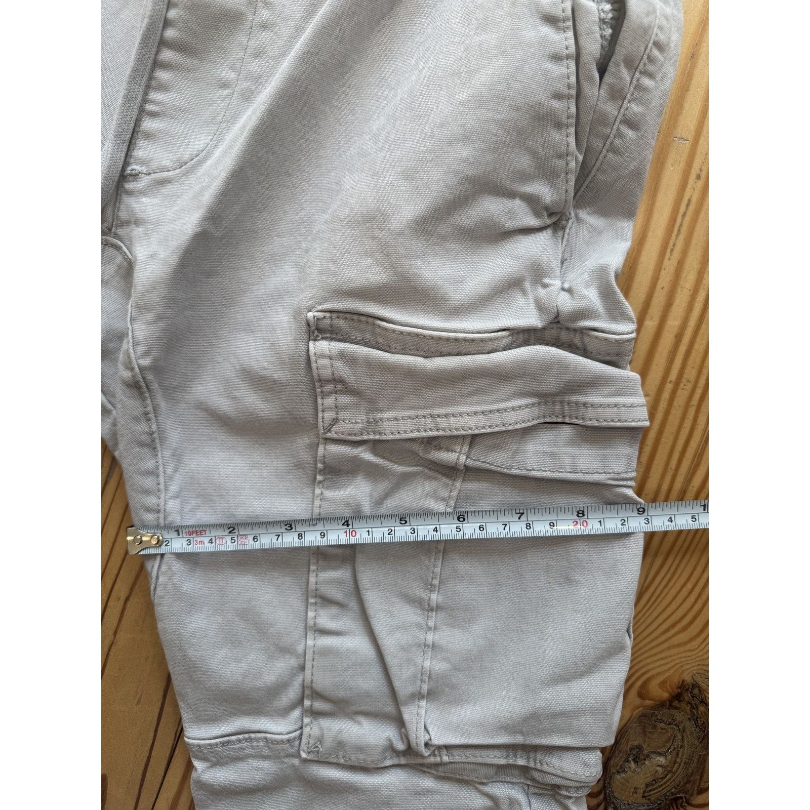Pacsun Pacsun Cargo Pants Gray Elastic Waist Drawstring Hem Size US 29 - 3 Thumbnail