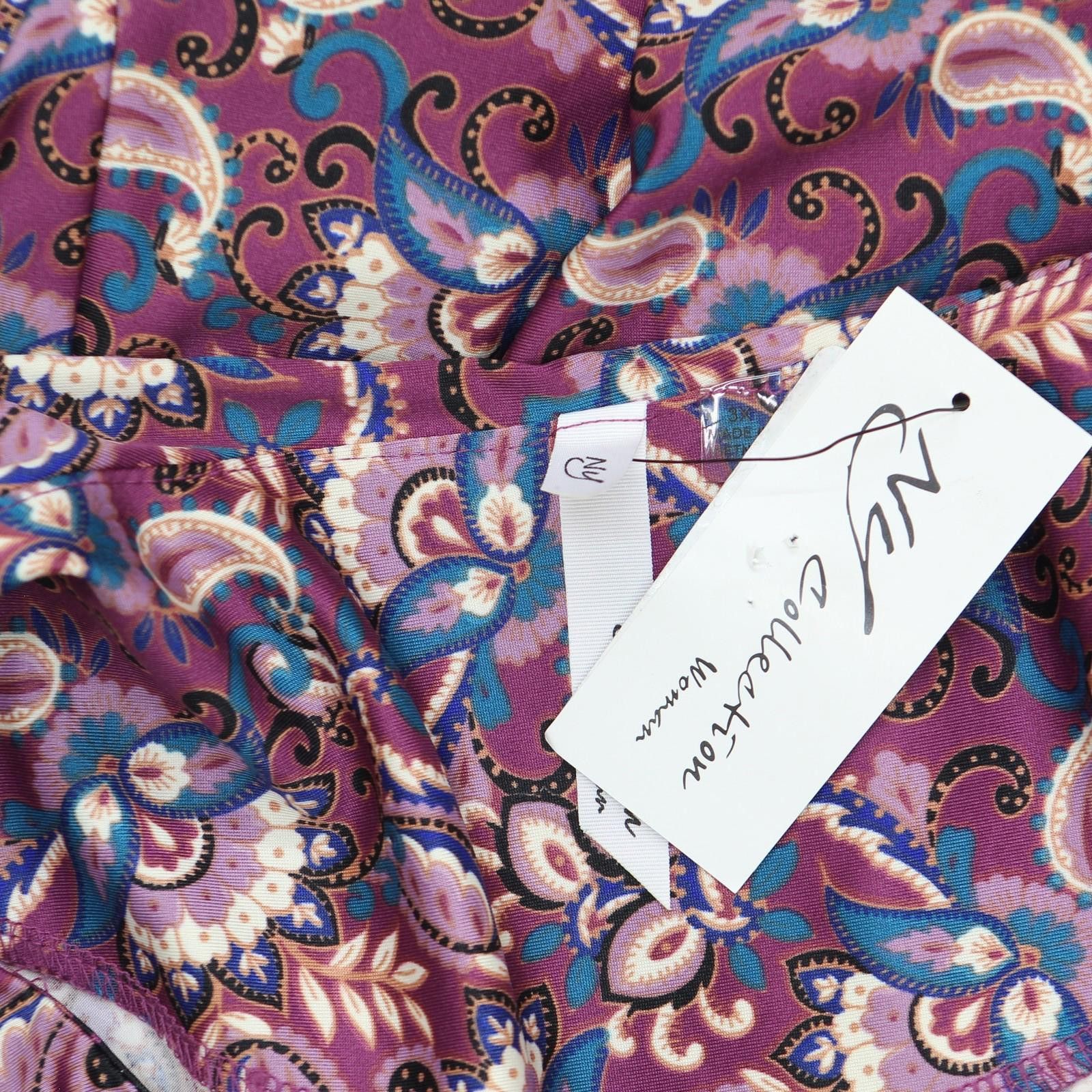 Other Nwt Ny Collection Cap Knit Dress Witd3999 Otrera Purple 3x Size 3XL / US 20-22 - 3 Thumbnail