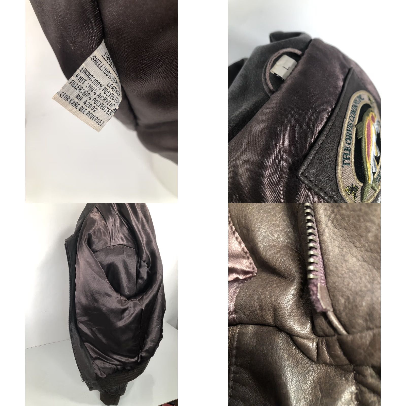 Orvis ORVIS Leather Bomber Jacket Mens L Brown Fish Theme Leather Bomber Jacket Mens L Brown Fish Theme Size US L / EU 52-54 / 3 - 8 Thumbnail