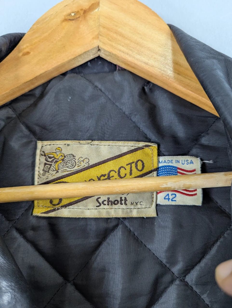 Schott 💥OFFER ME💥 TRUE VINTAGE Schott PERFECTO USA Double Collar Size US L / EU 52-54 / 3 - 11 Thumbnail