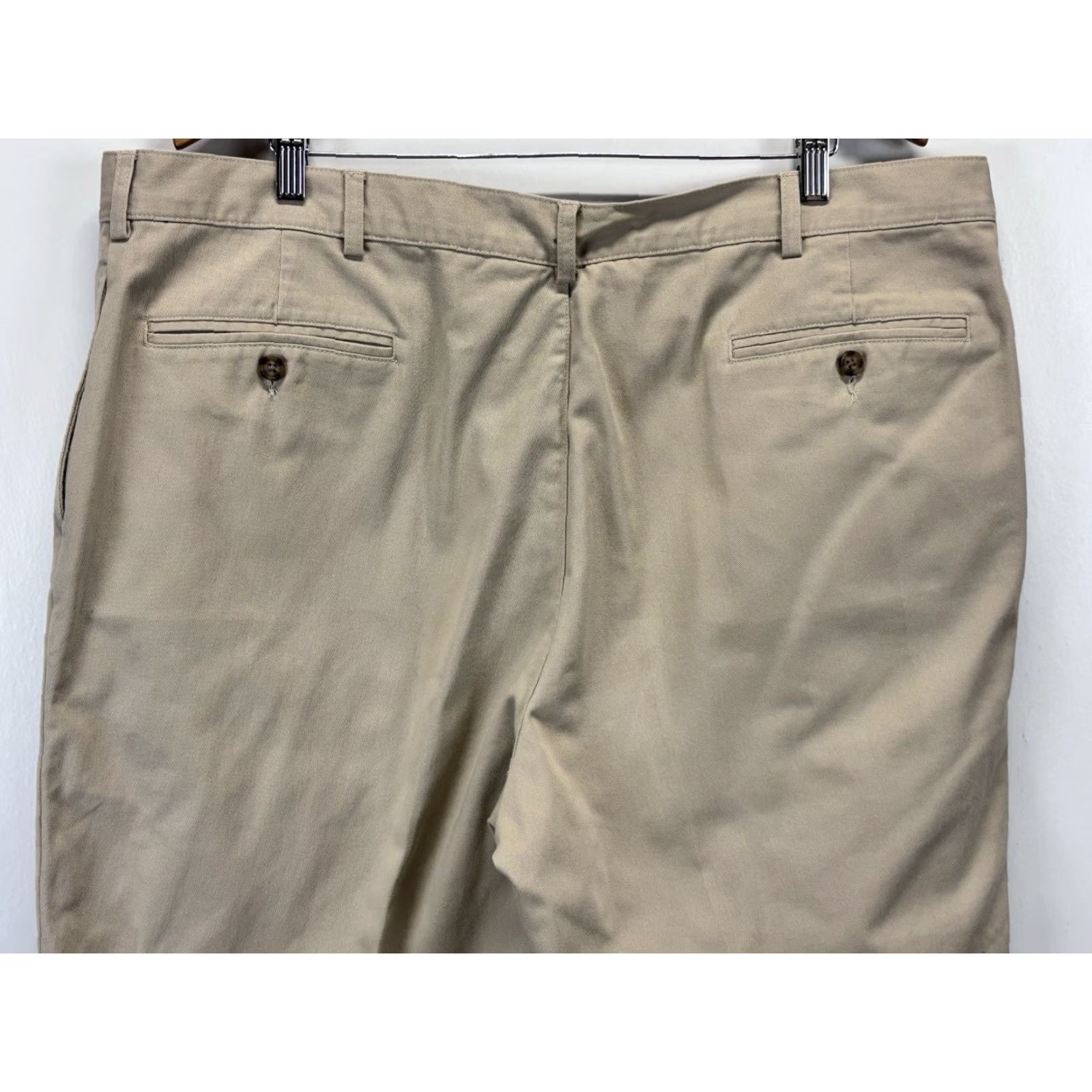 Vintage VINTAGE L.L. Bean Chino Pants 42x30 Flannel Lined Beige Flat Front Mens Casual Outdoors Size US 42 / EU 58 - 4 Thumbnail