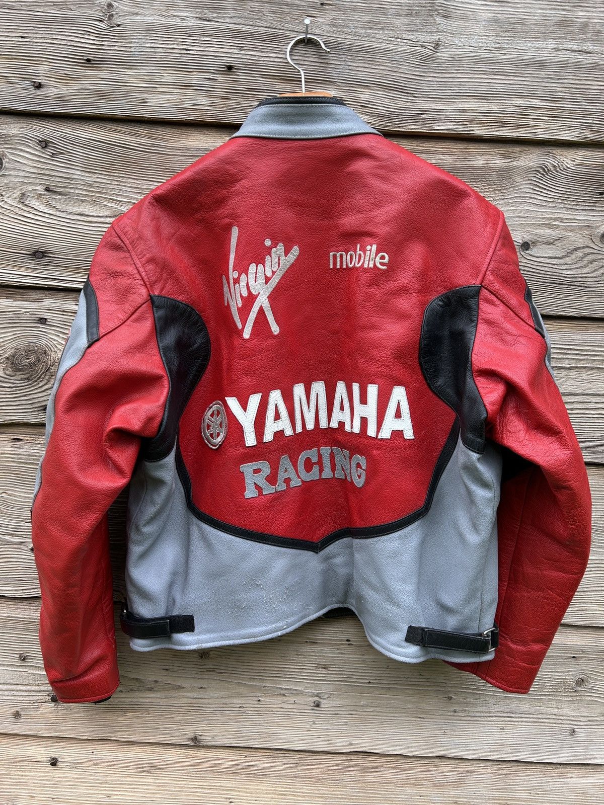 Vintage 90s Vintage Yamaha Racing Virgin Mobile Leather Jacket Size US XXL / EU 58 / 5 - 9 Thumbnail