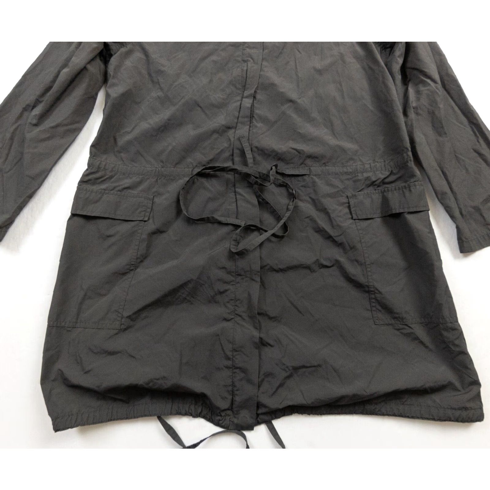 Eileen Fisher VINTAGE Eileen Fisher Women's Coat Jacket Outer Shell Cotton Blend Long Hooded Full Zip Casual Outdoor Large Brown Size L / US 10 / IT 46 - 3 Thumbnail
