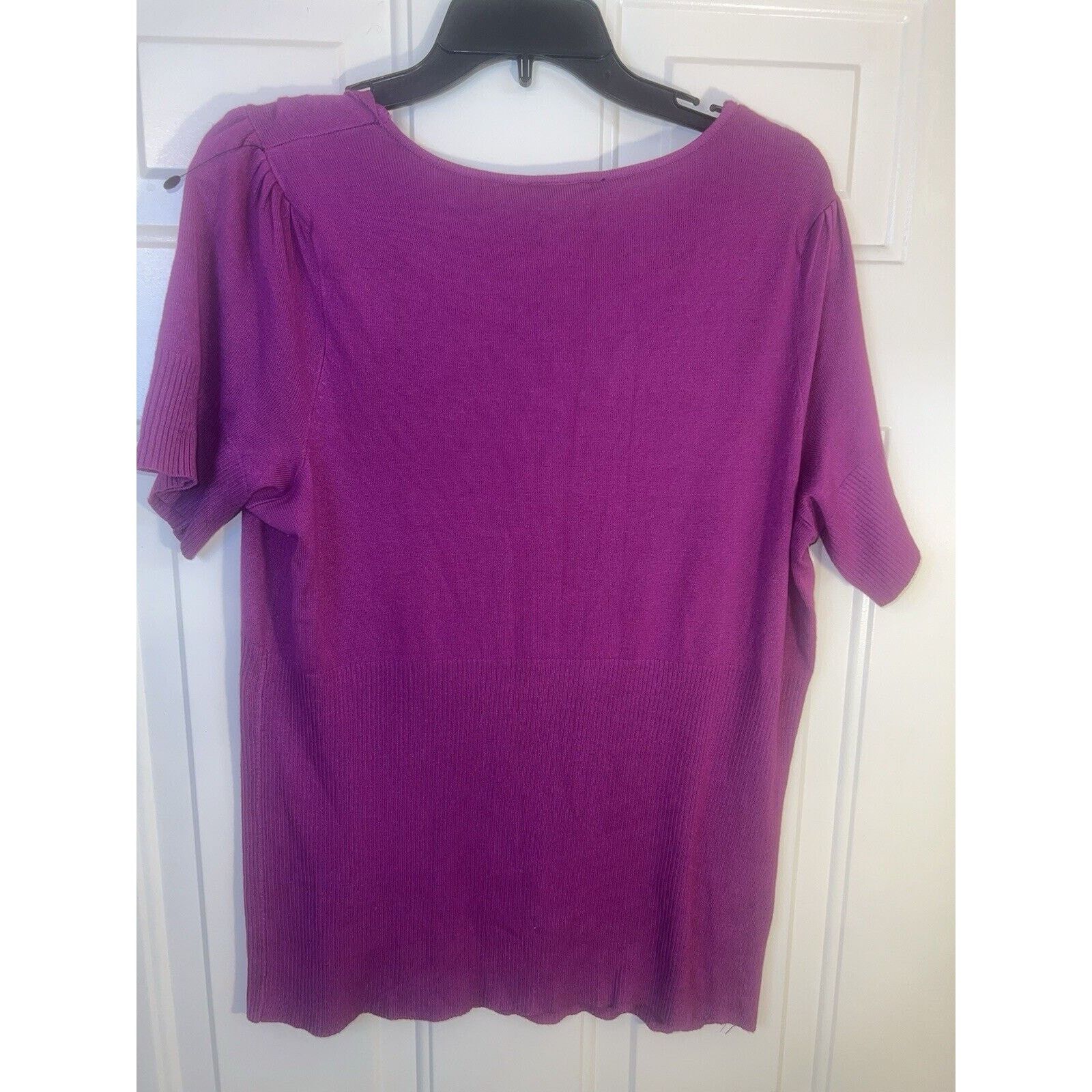 Other LANE BRYANT Blouse Fuchsia Pink 18/20 Ruffle Womens Shirt Size XXL / US 16-18 / IT 52-54 - 5 Thumbnail