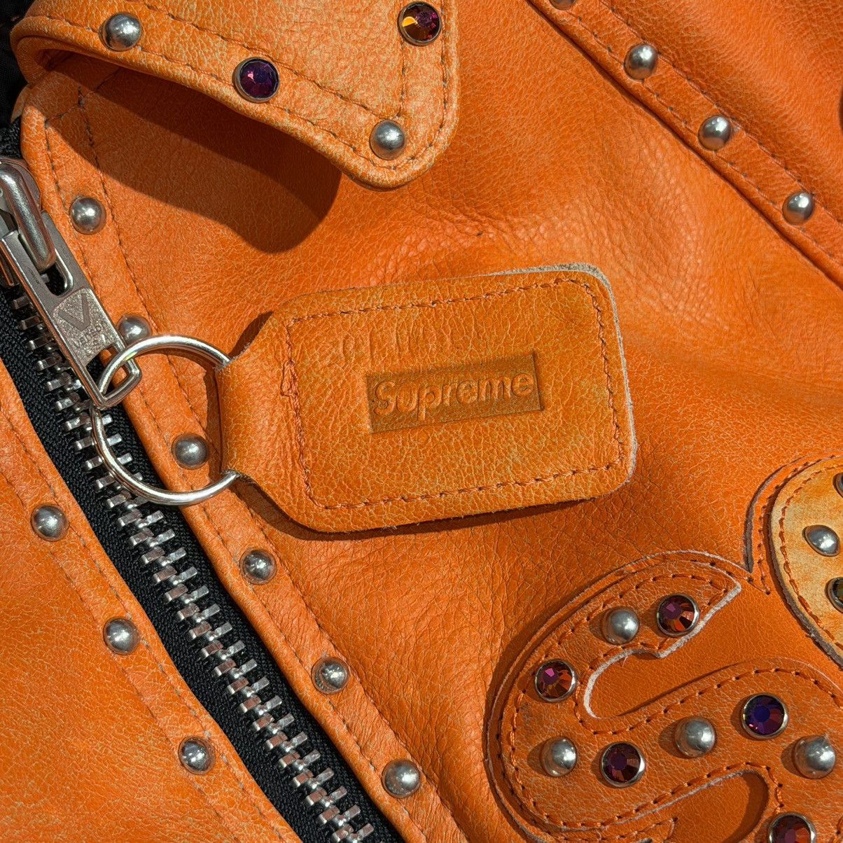 Supreme × Vanson Leathers Supreme Vanson Leathers b.b. Simon Jacket (FW25) Orange Size US L / EU 52-54 / 3 - 9 Thumbnail