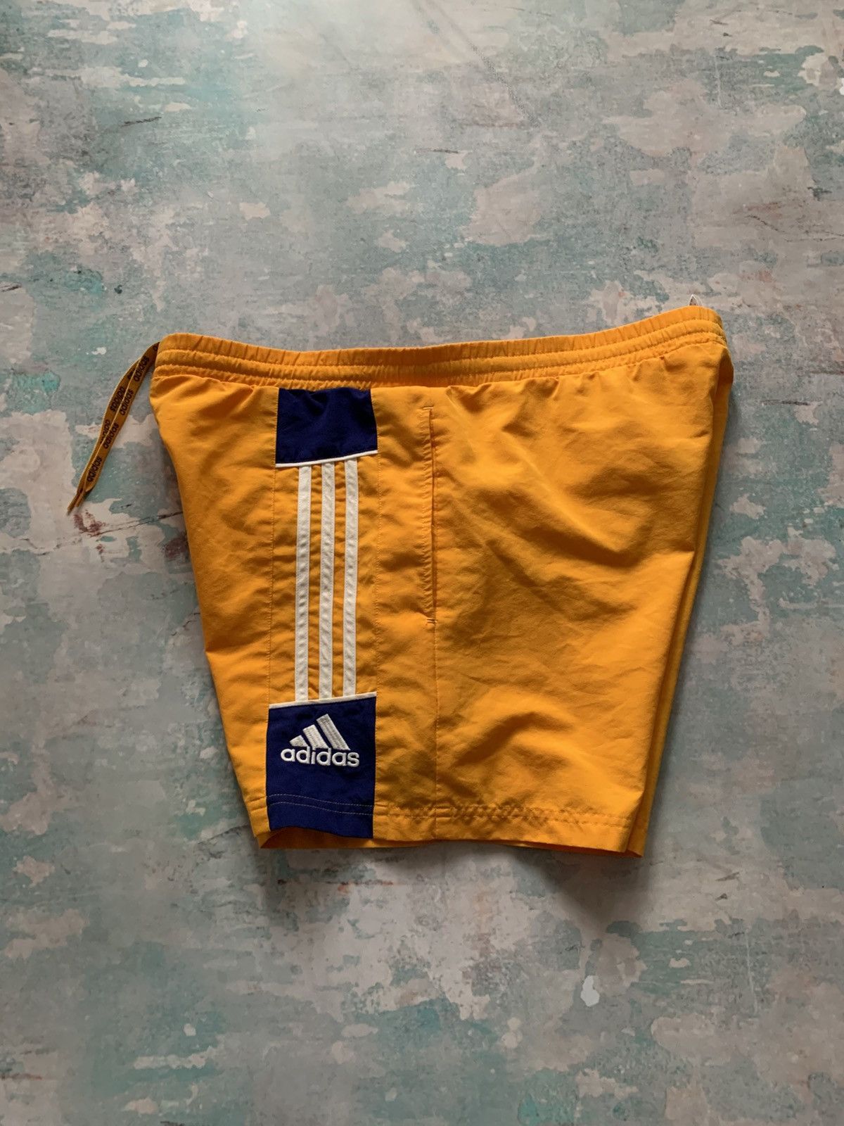 Adidas 1999S Swimming Shorts Swimwear in Yellow, Men's (Size 36)