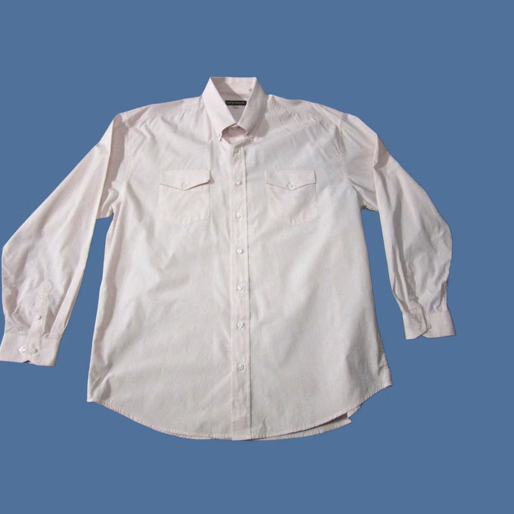 Stetson Stetson Shirt Mens XL Pink Western Classic Pleated Long Sleeve Button-Up Pockets Size US XL / EU 56 / 4 - 1 Thumbnail