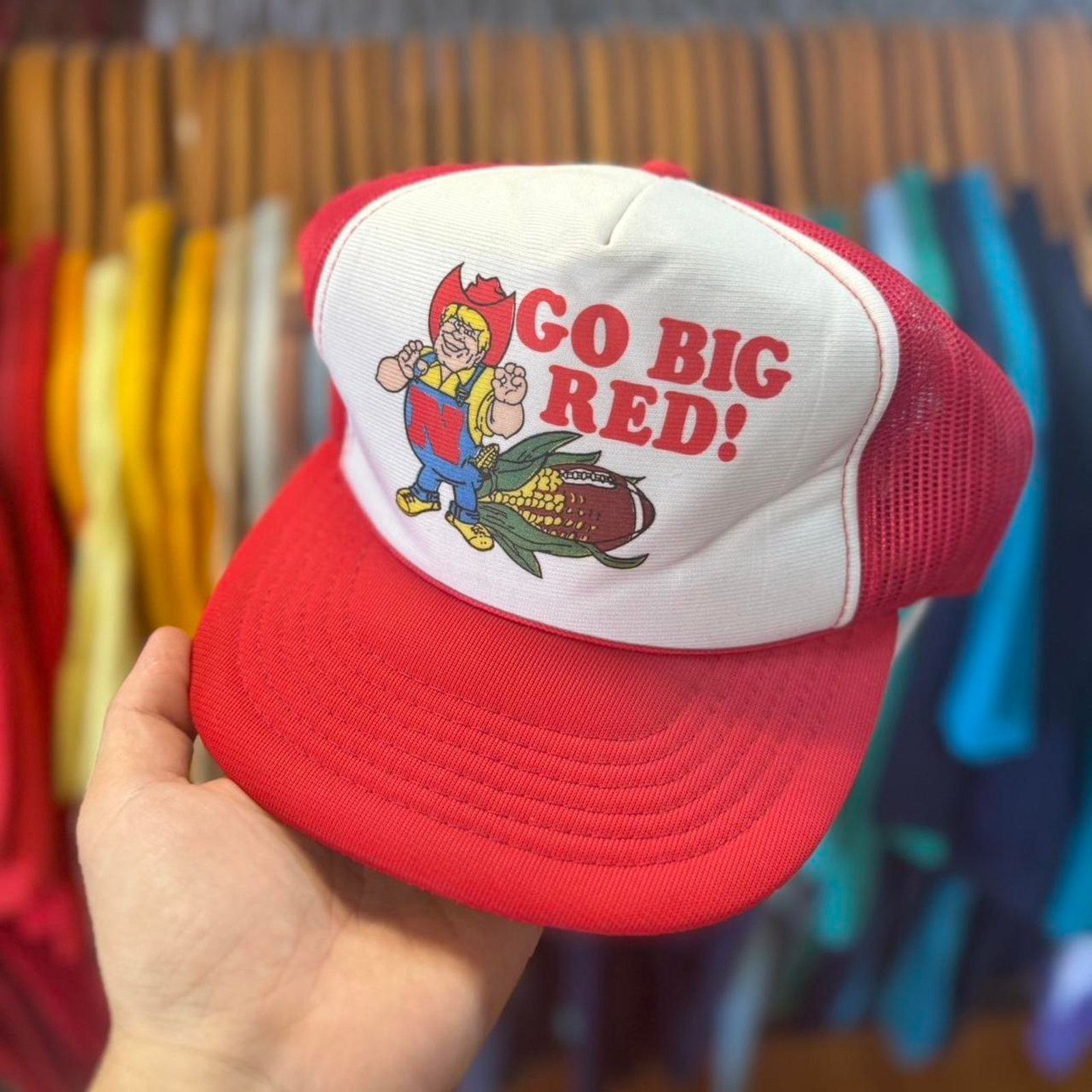 Vintage Vintage 90s Nebraska Huskers Go Big Red Trucker Cap Size ONE SIZE - 1 Thumbnail