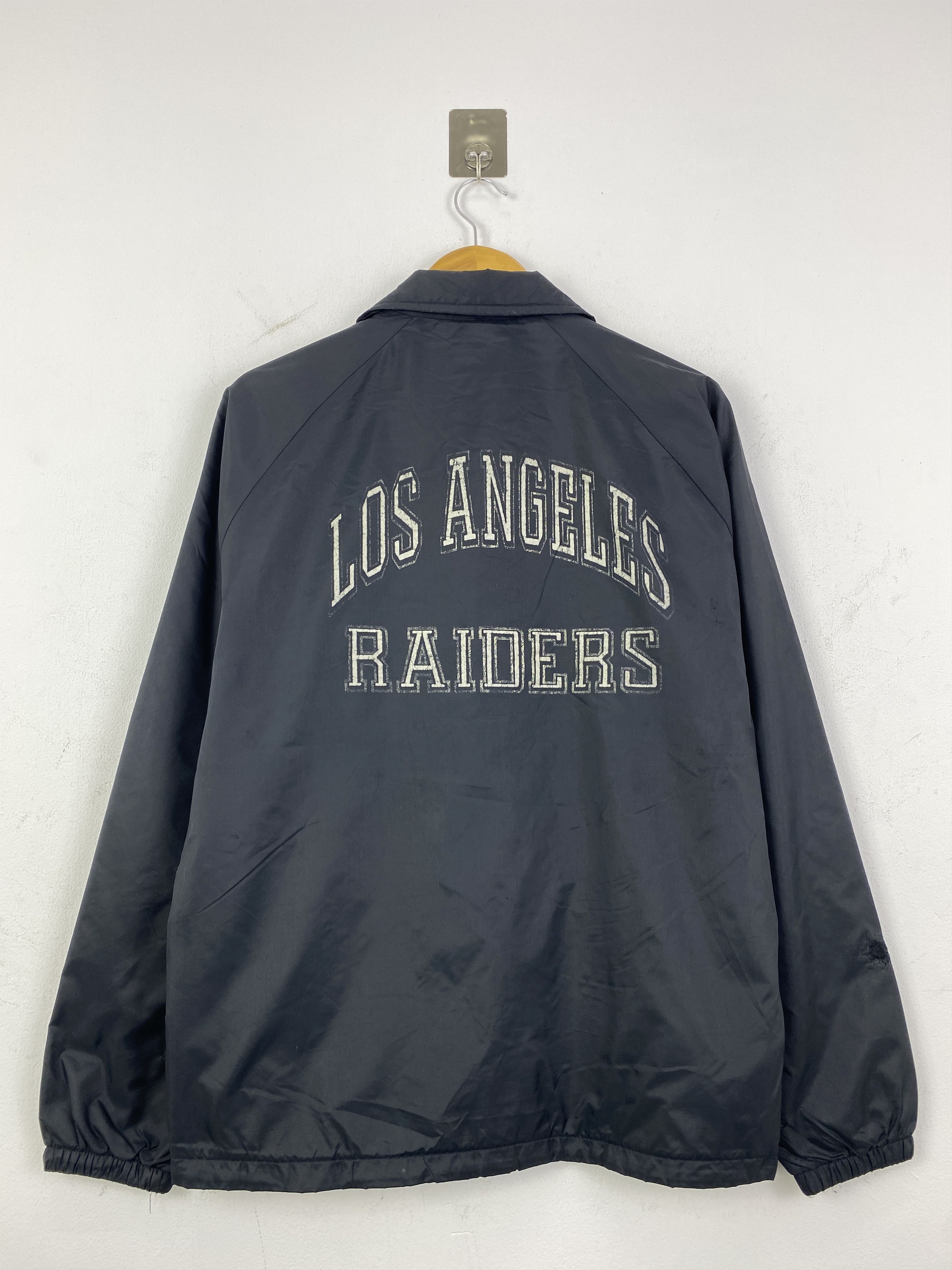 NFL Vintage 90s Raiders Los Angeles Coach Jacket J0089 Size US L / EU 52-54 / 3 - 1 Thumbnail