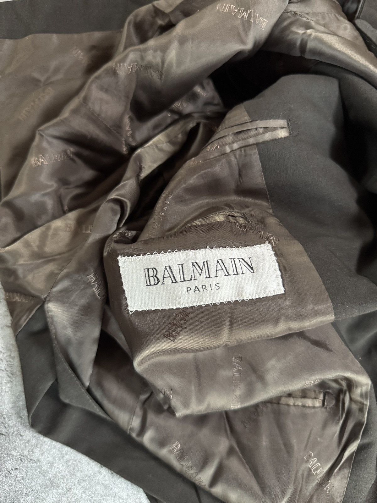 Balmain × Designer Balmain Paris Blazer Suit Jacket Vintage 90s Elegance Size 52R - 2 Thumbnail