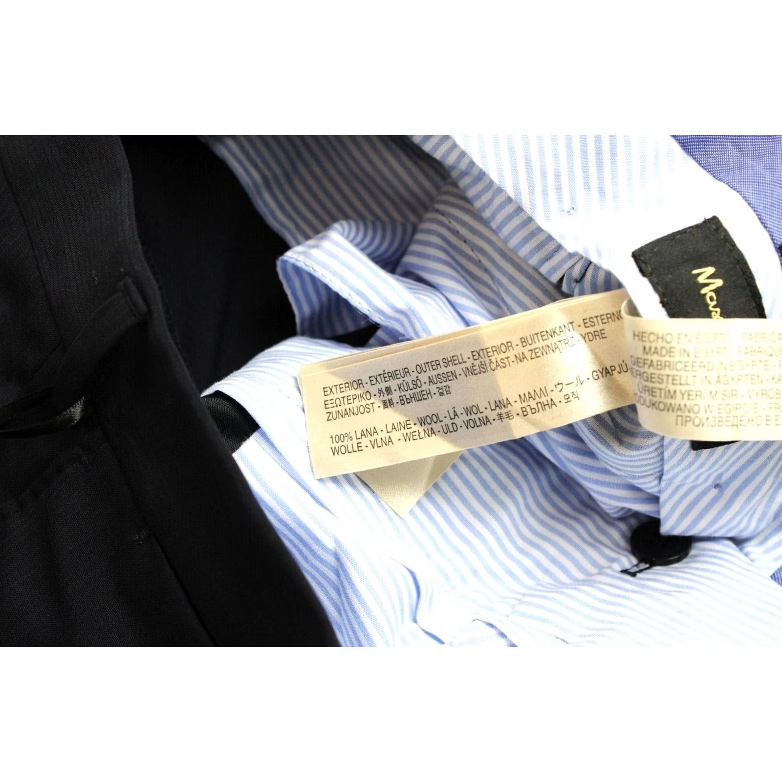 Massimo Dutti Massimo Dutti Trousers Men US 30 Wool Pinstripe Dark Blue Slim Style Size US 30 / EU 46 - 6 Thumbnail